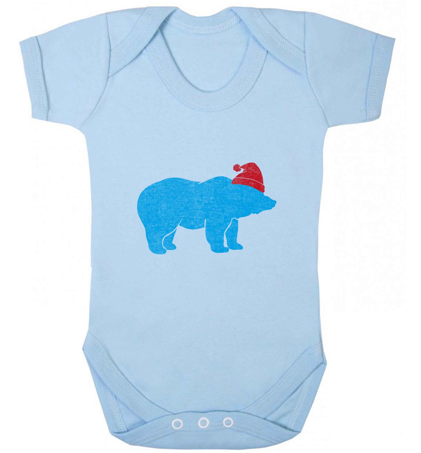Blue bear Santa baby vest pale blue 18-24 months