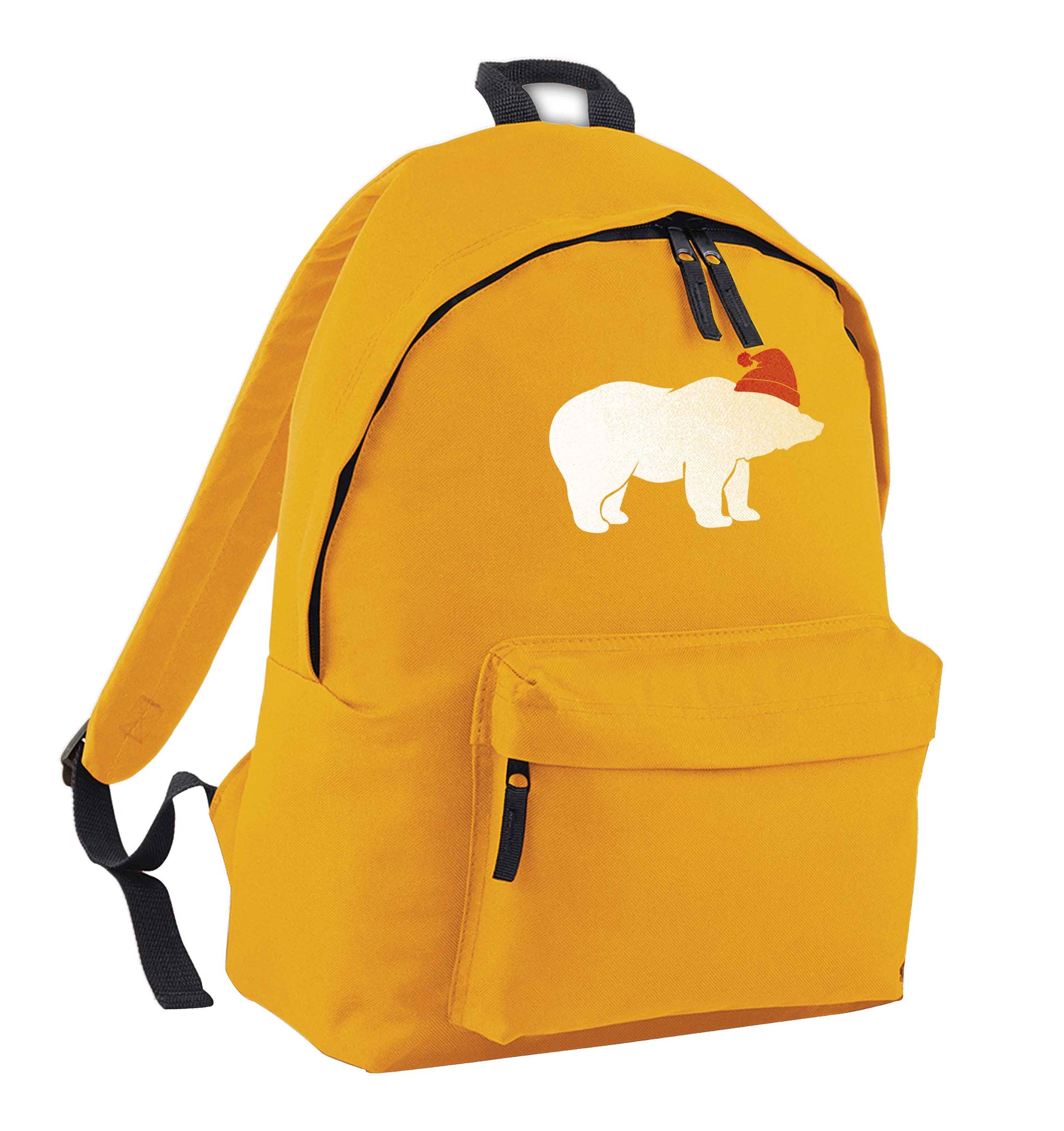 Blue bear Santa mustard adults backpack