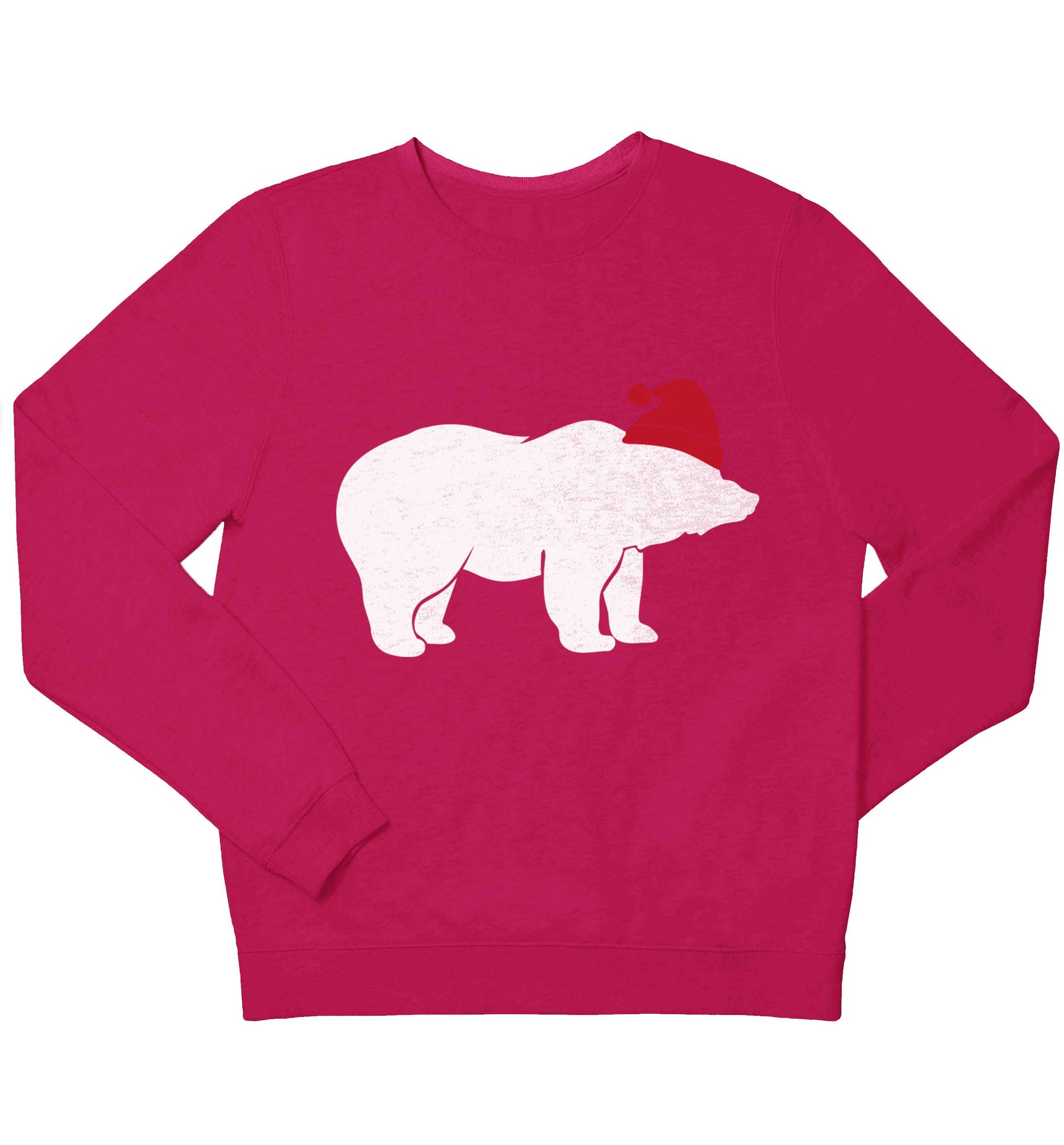 Blue bear Santa children's pink sweater 12-13 Years