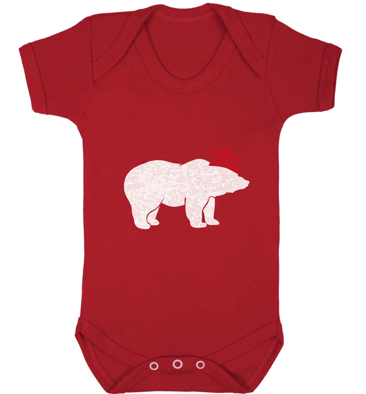 Blue bear Santa baby vest red 18-24 months