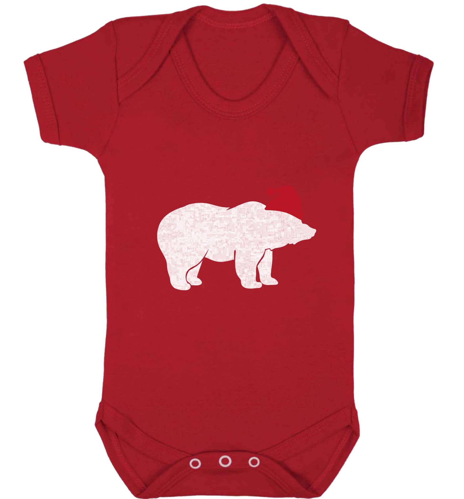 Blue bear Santa baby vest red 18-24 months