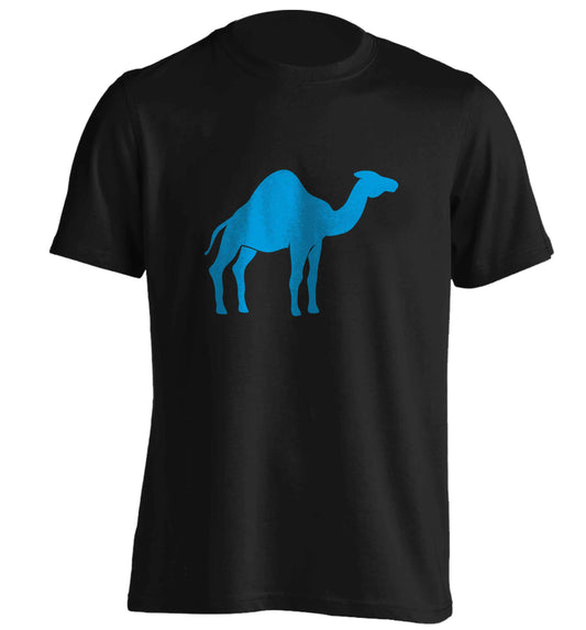 Blue camel adults unisex black Tshirt 2XL