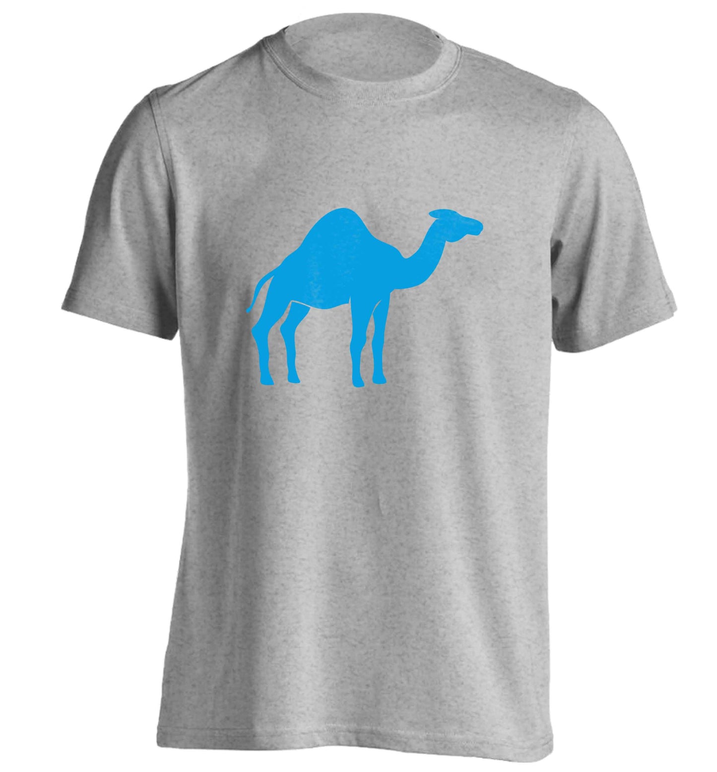 Blue camel adults unisex grey Tshirt 2XL