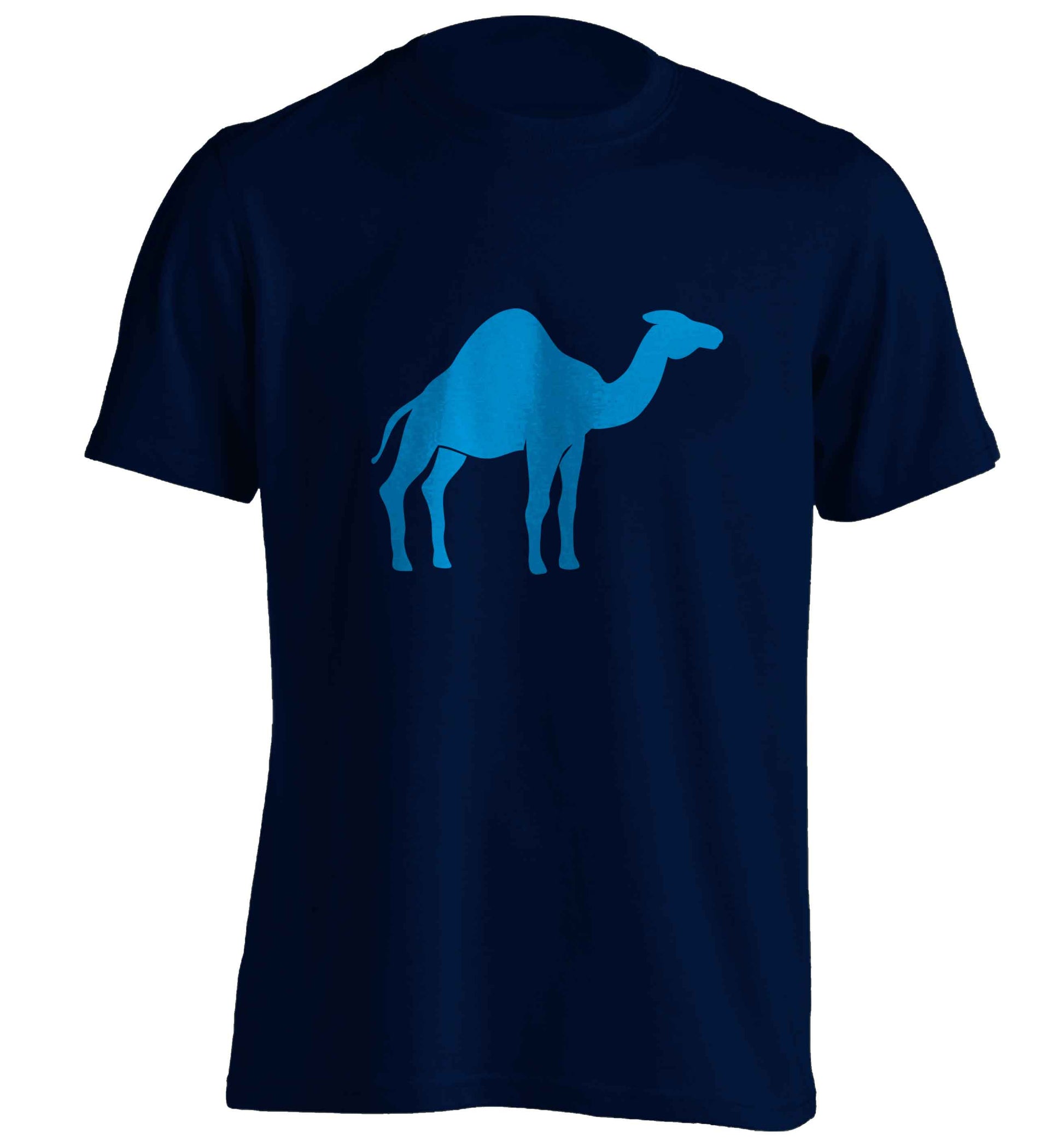 Blue camel adults unisex navy Tshirt 2XL