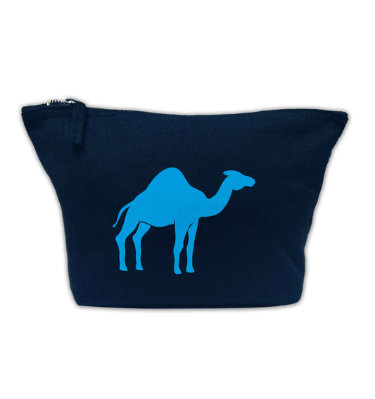 Blue camel navy makeup bag