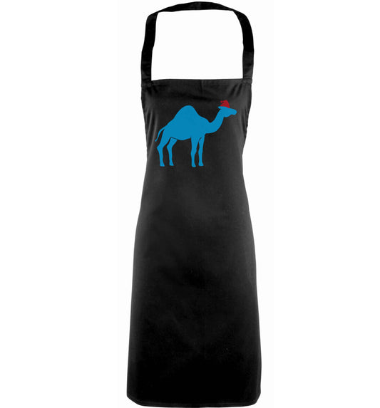 Blue camel santa adults black apron