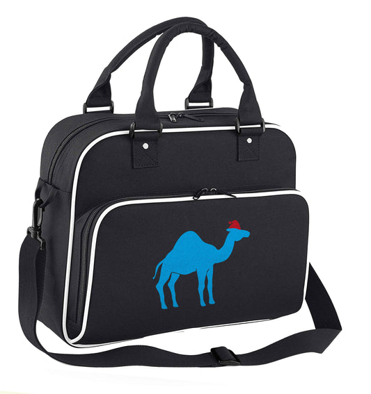 Blue camel santa children's dance bag black with white detail