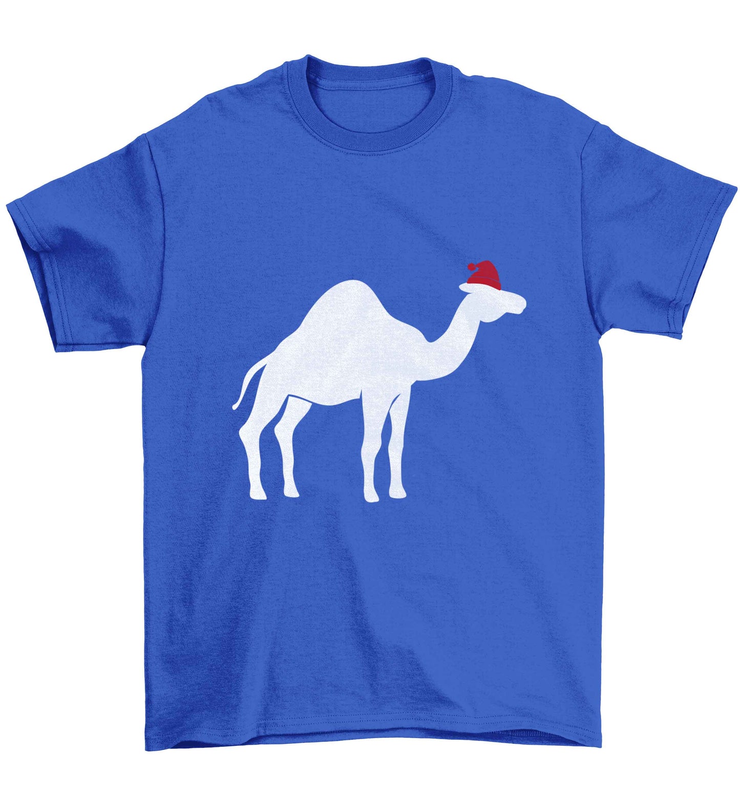 Blue camel santa Children's blue Tshirt 12-13 Years
