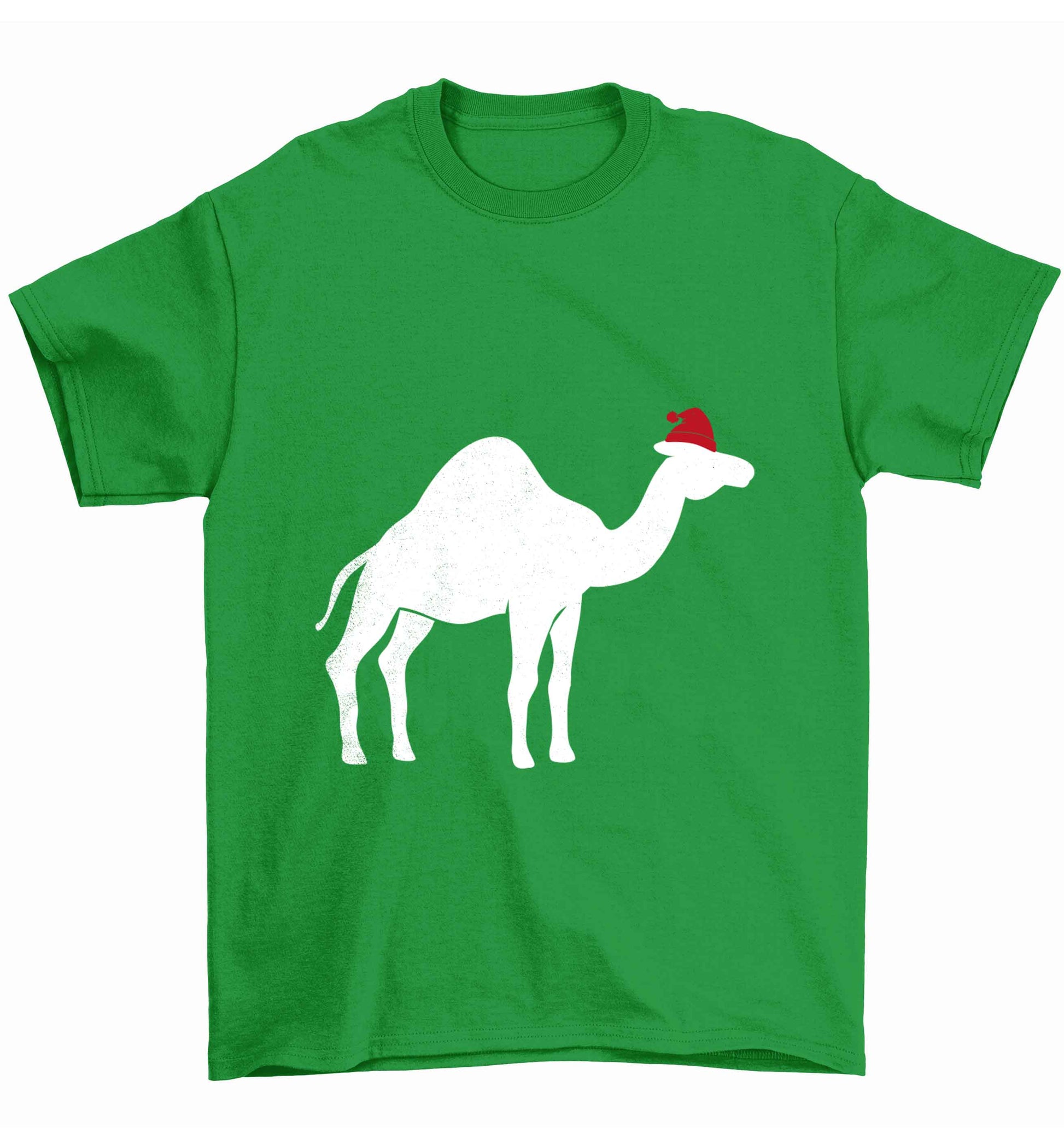 Blue camel santa Children's green Tshirt 12-13 Years