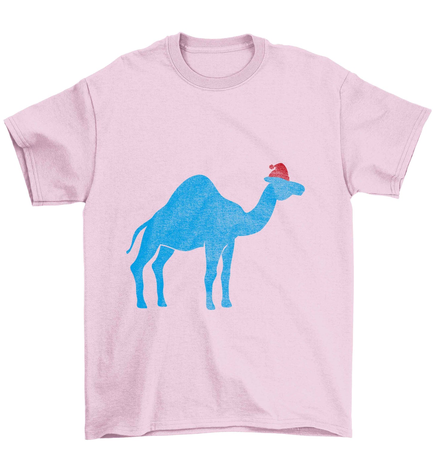 Blue camel santa Children's light pink Tshirt 12-13 Years
