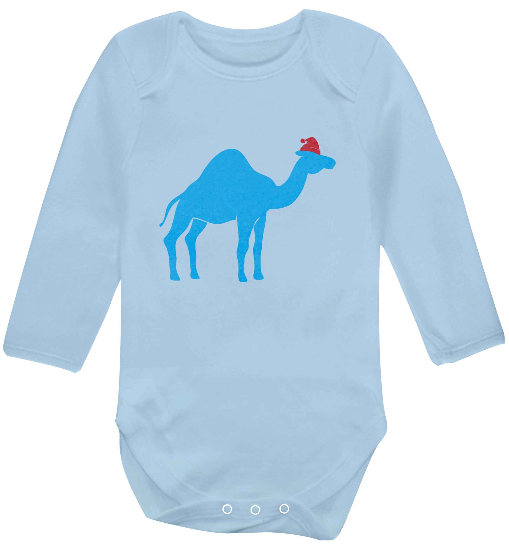 Blue camel santa baby vest long sleeved pale blue 6-12 months