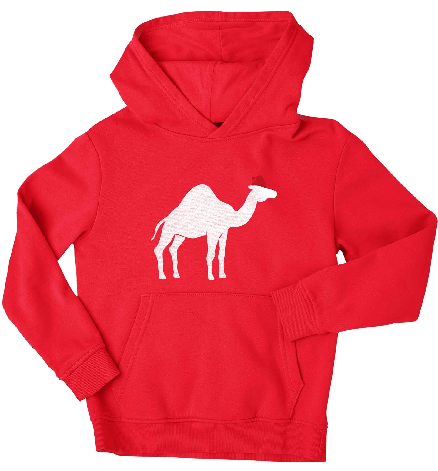 Blue camel santa children's red hoodie 12-13 Years