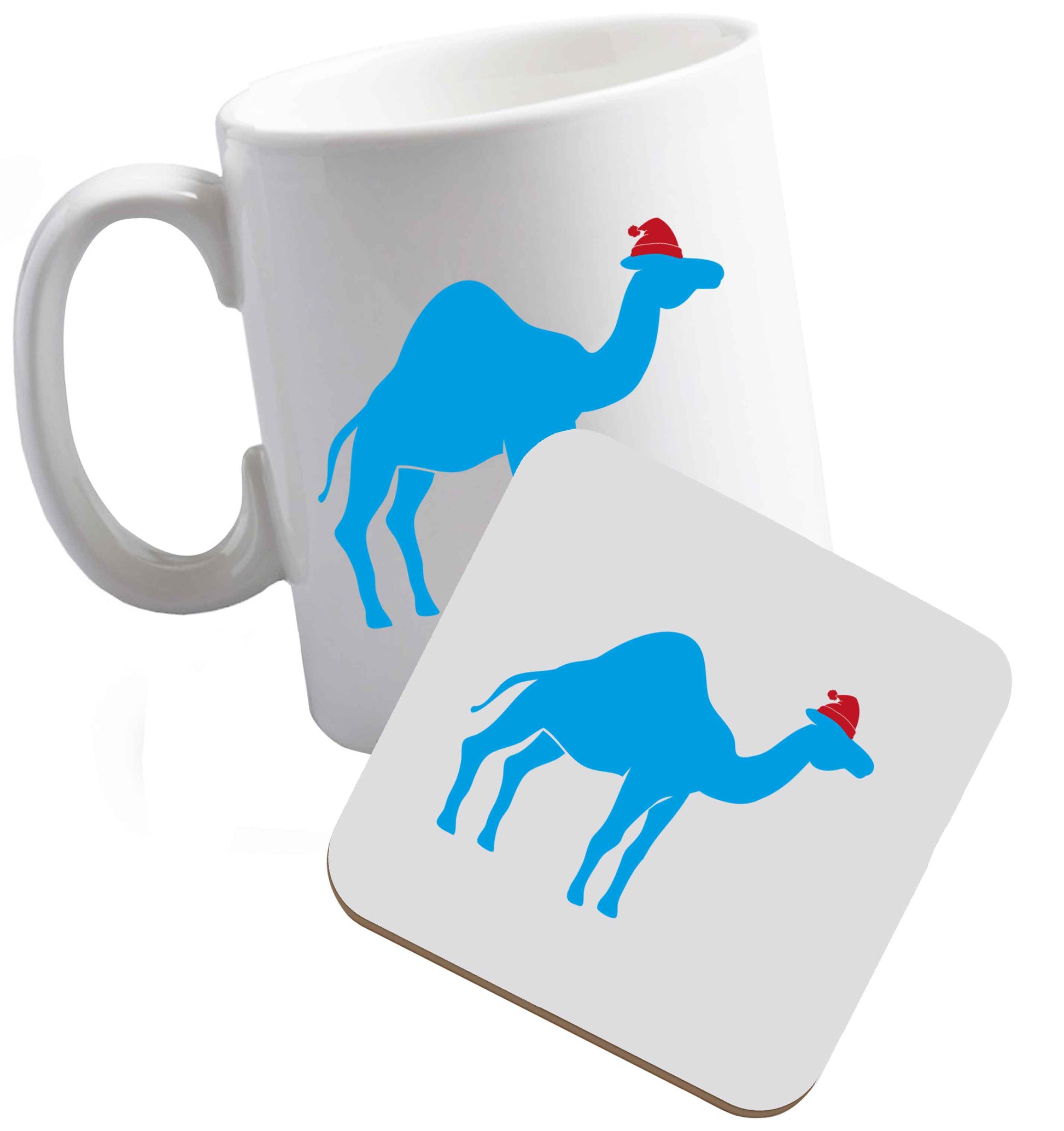 10 oz Tis The Season to Drink Whisky ceramic mug and coaster set right handed