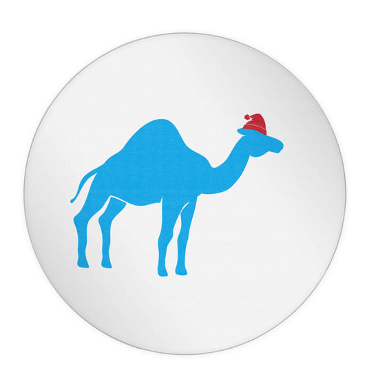 Blue camel santa 24 @ 45mm matt circle stickers