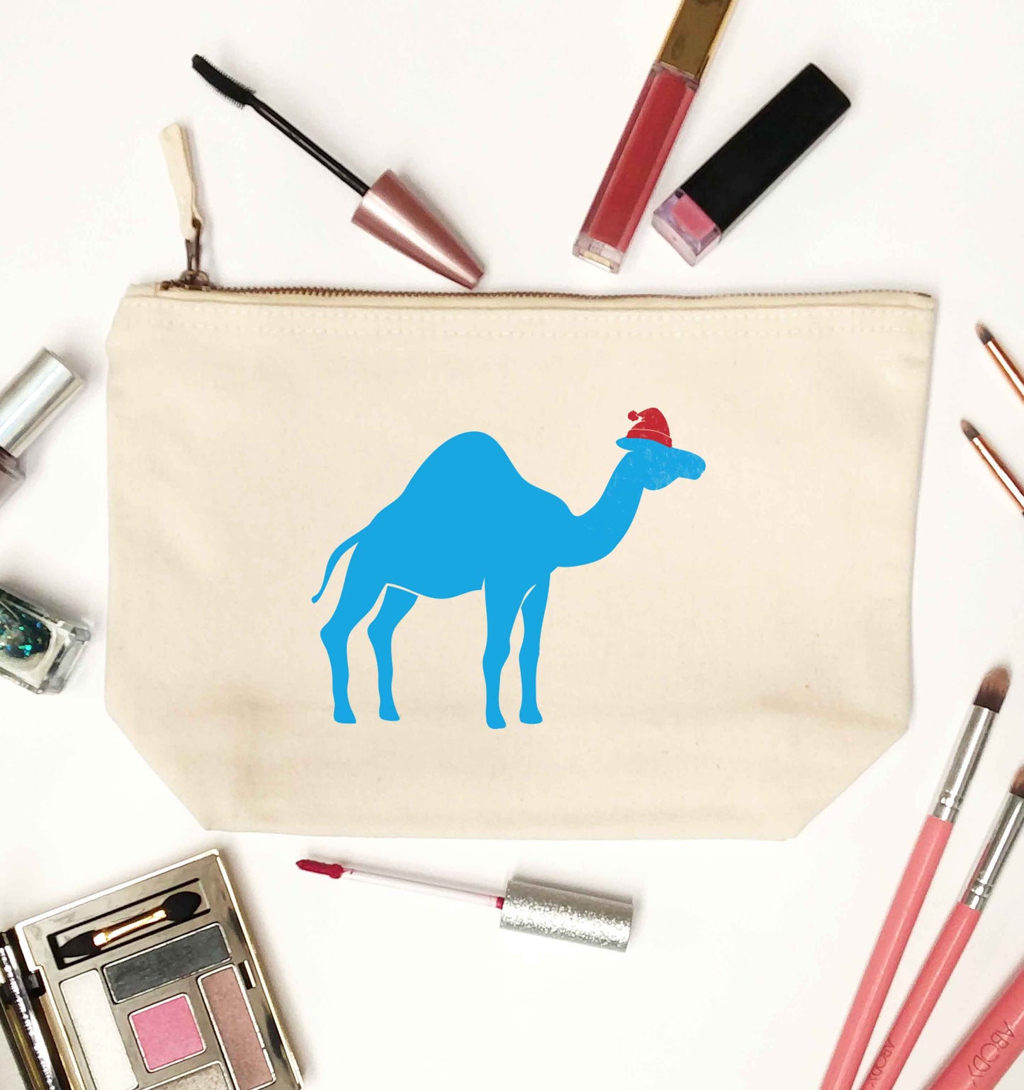 Blue camel santa natural makeup bag