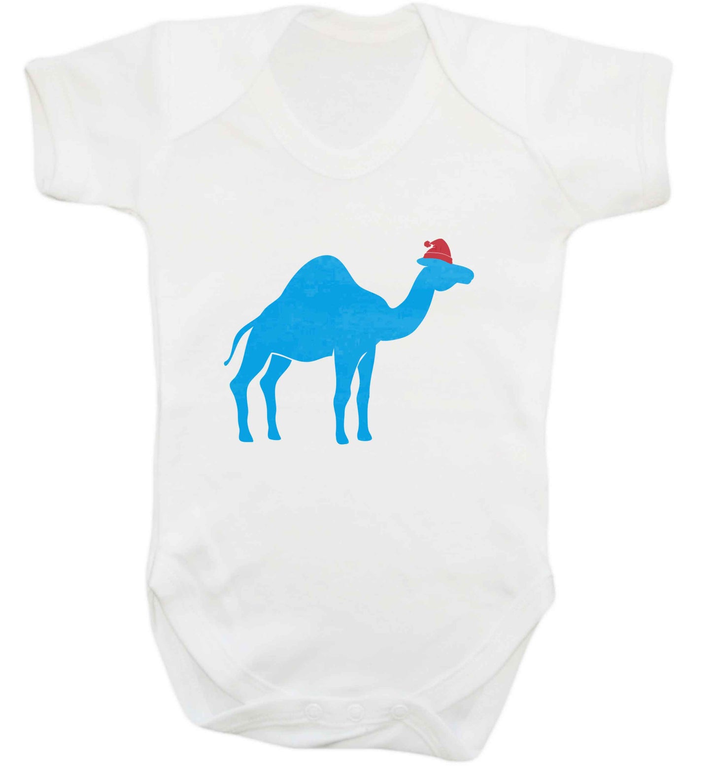Blue camel santa baby vest white 18-24 months