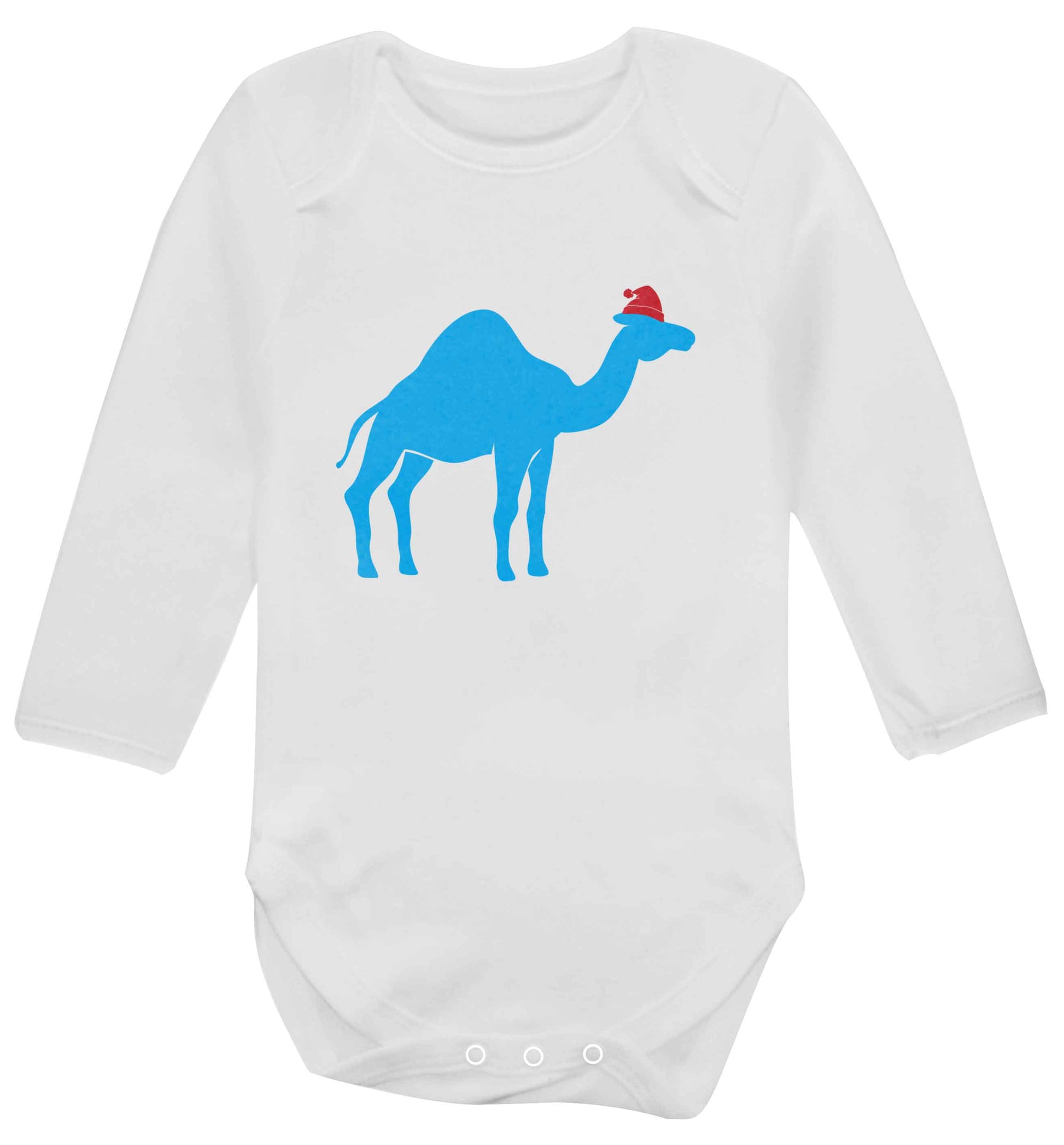 Blue camel santa baby vest long sleeved white 6-12 months