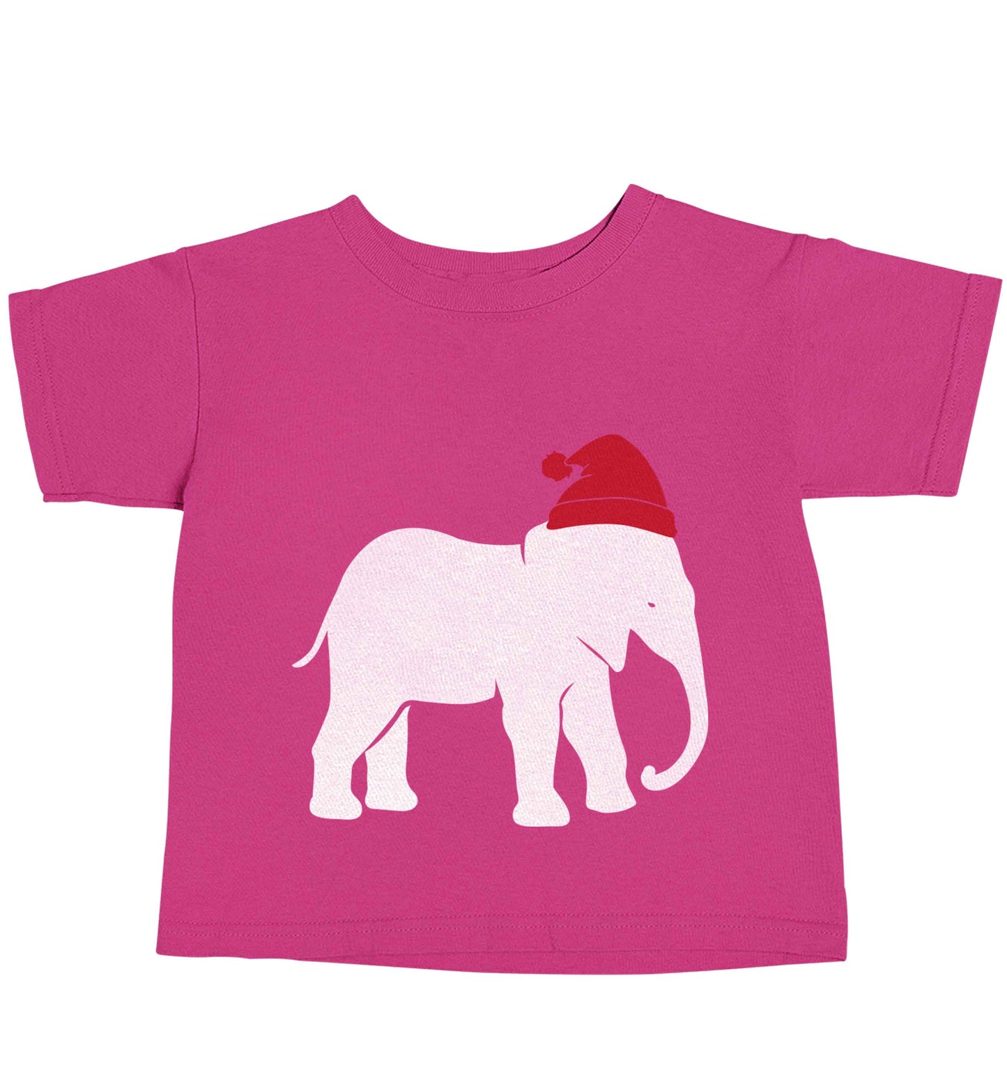 Pink elephant Santa pink baby toddler Tshirt 2 Years