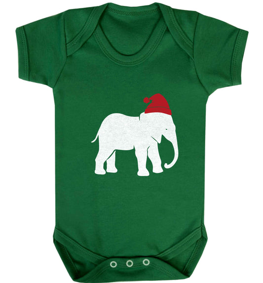 Pink elephant Santa baby vest green 18-24 months