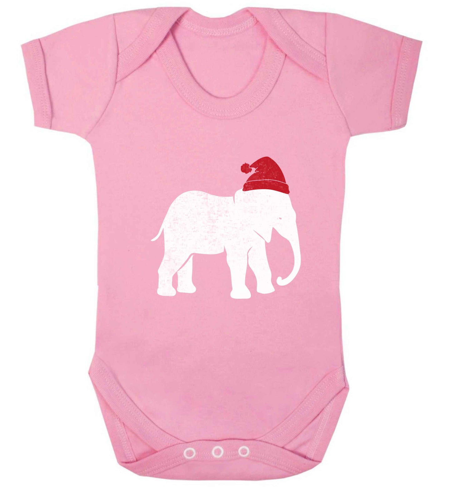 Pink elephant Santa baby vest pale pink 18-24 months