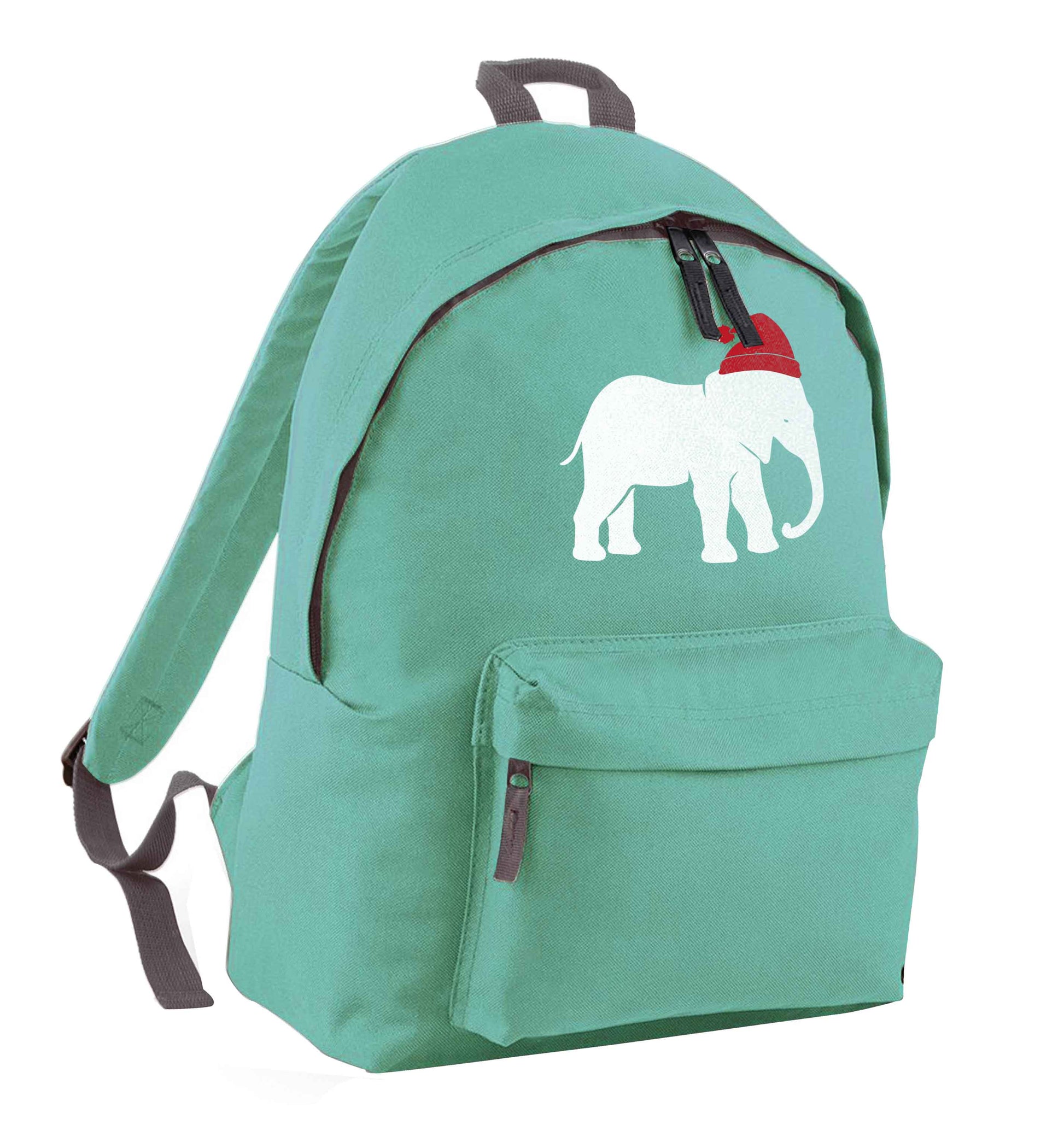 Pink elephant Santa mint adults backpack