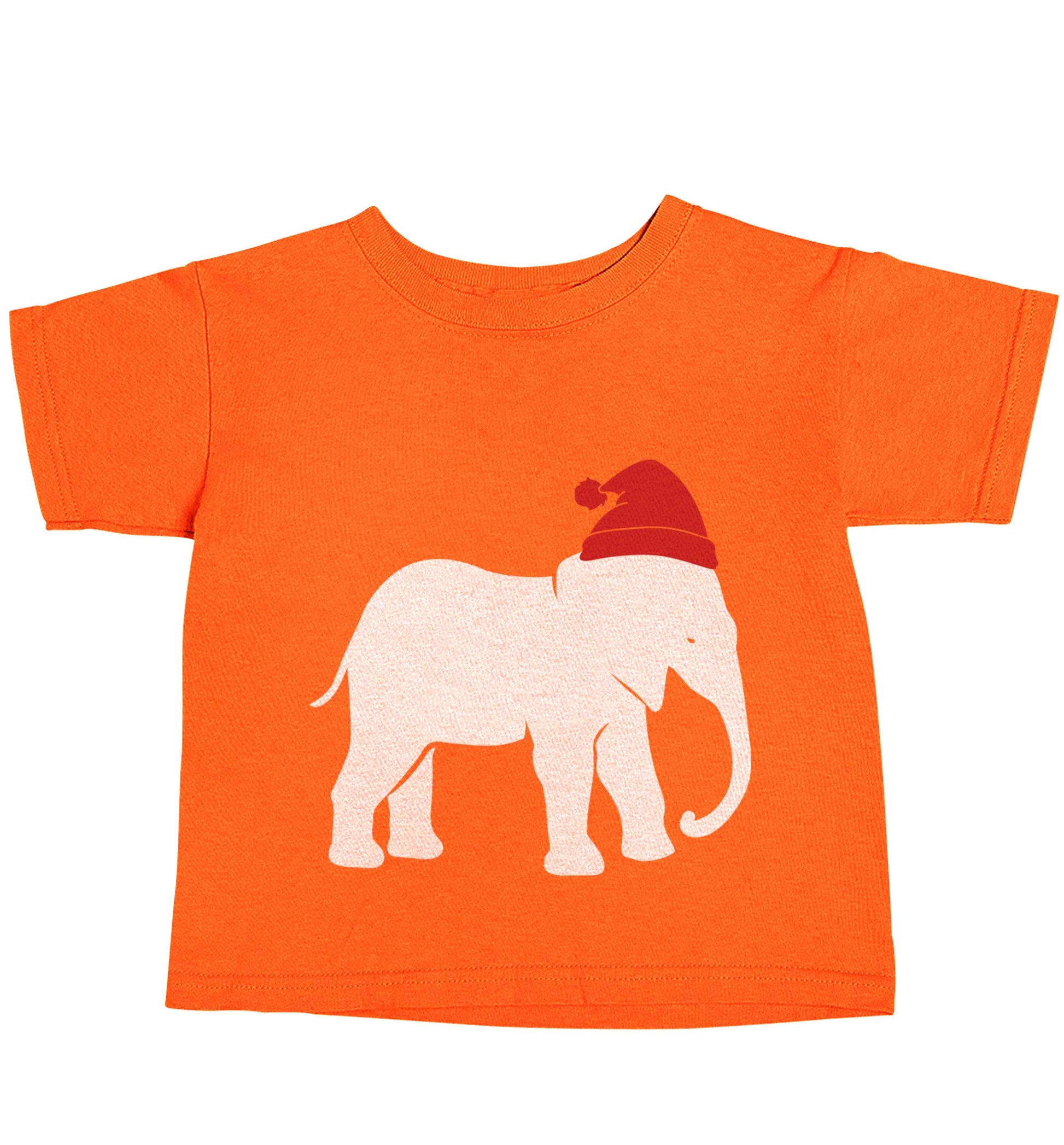 Pink elephant Santa orange baby toddler Tshirt 2 Years