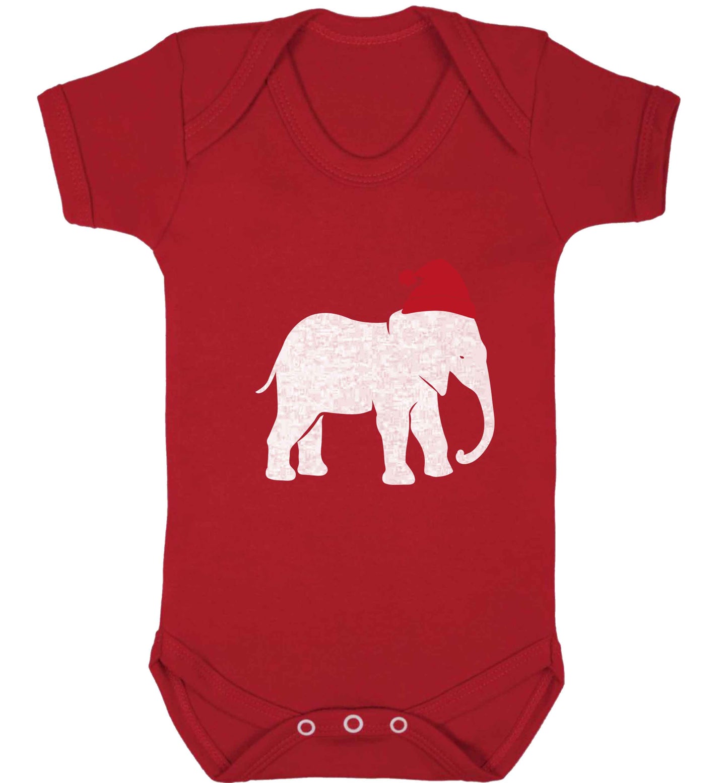 Pink elephant Santa baby vest red 18-24 months