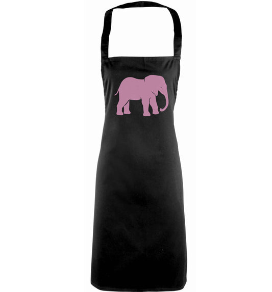 Pink elephant adults black apron