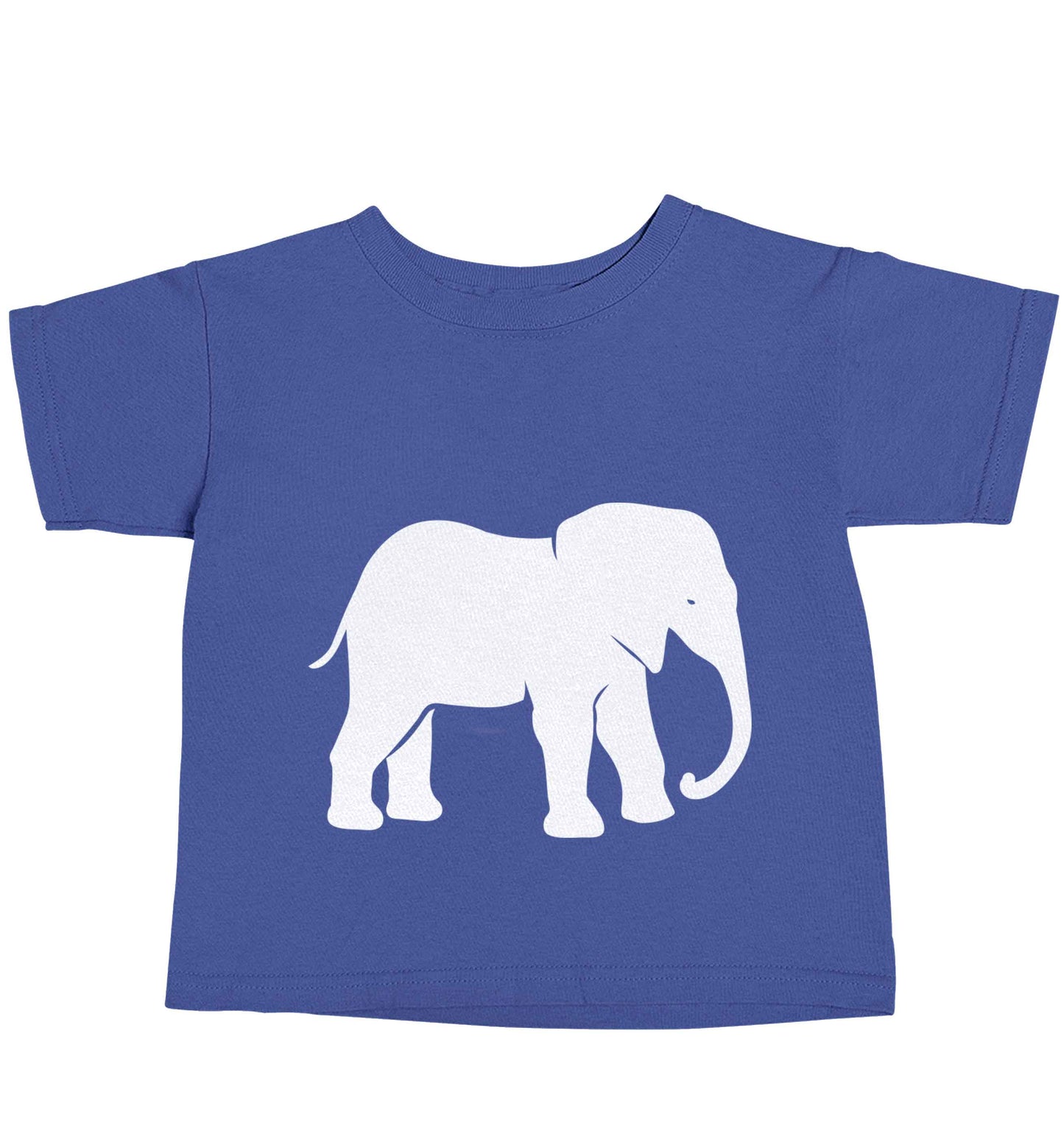 Pink elephant blue baby toddler Tshirt 2 Years