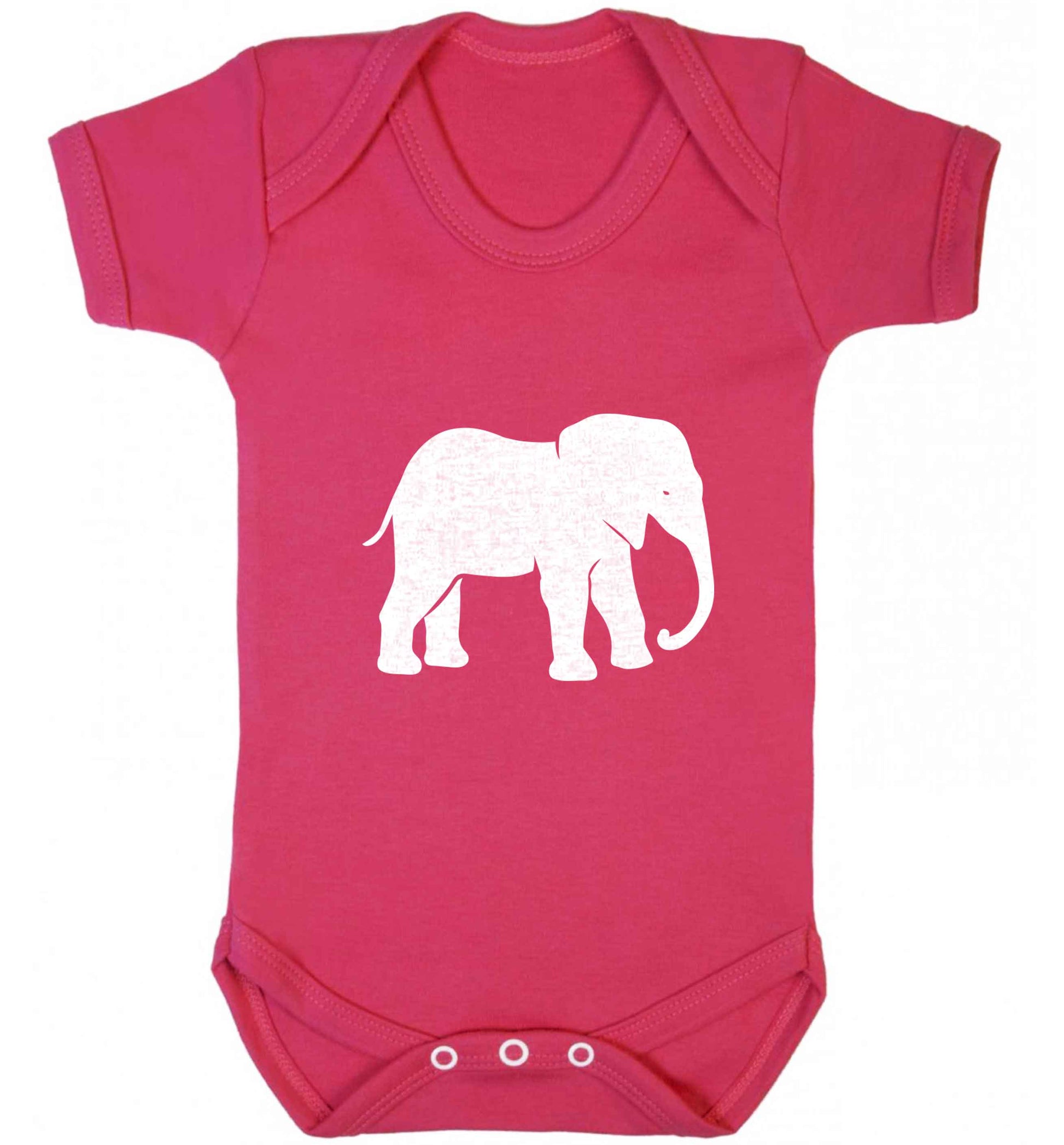 Pink elephant baby vest dark pink 18-24 months