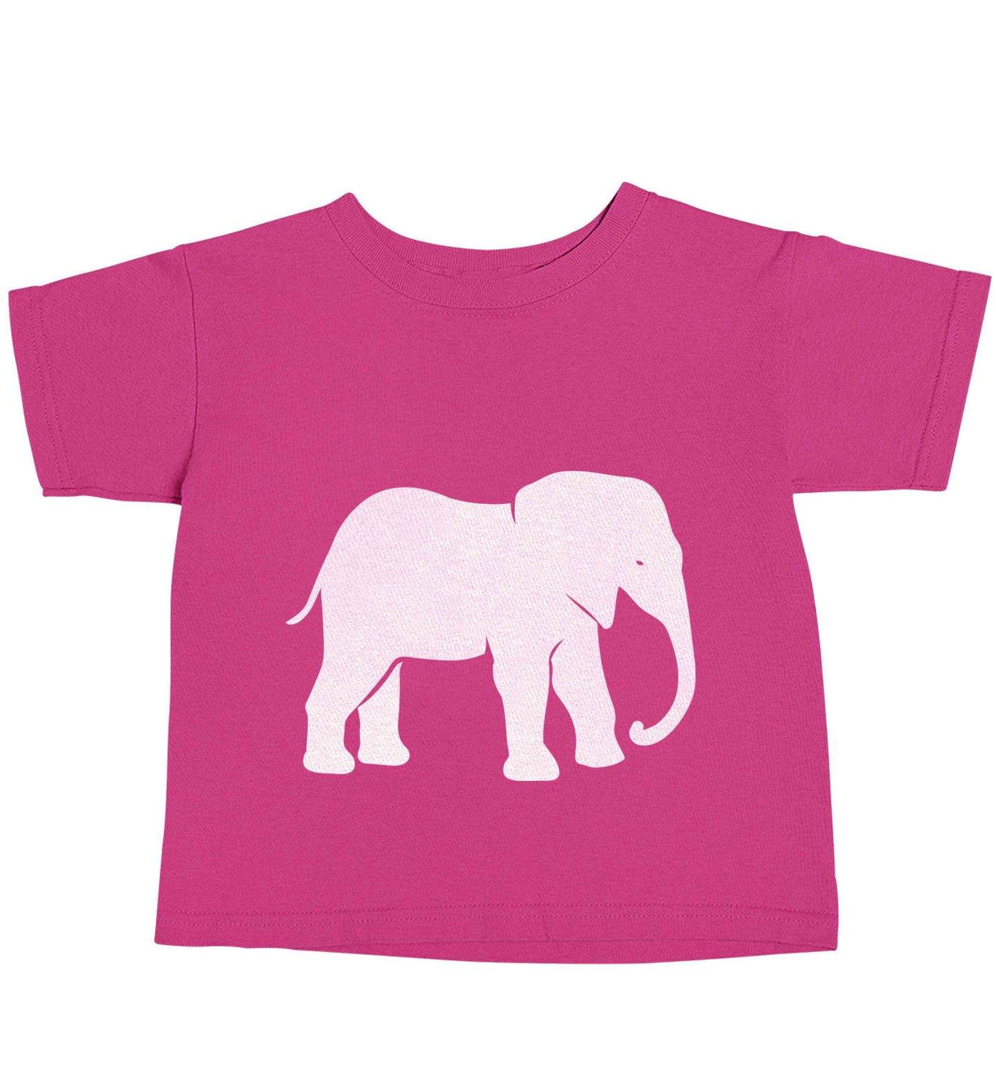 Pink elephant pink baby toddler Tshirt 2 Years