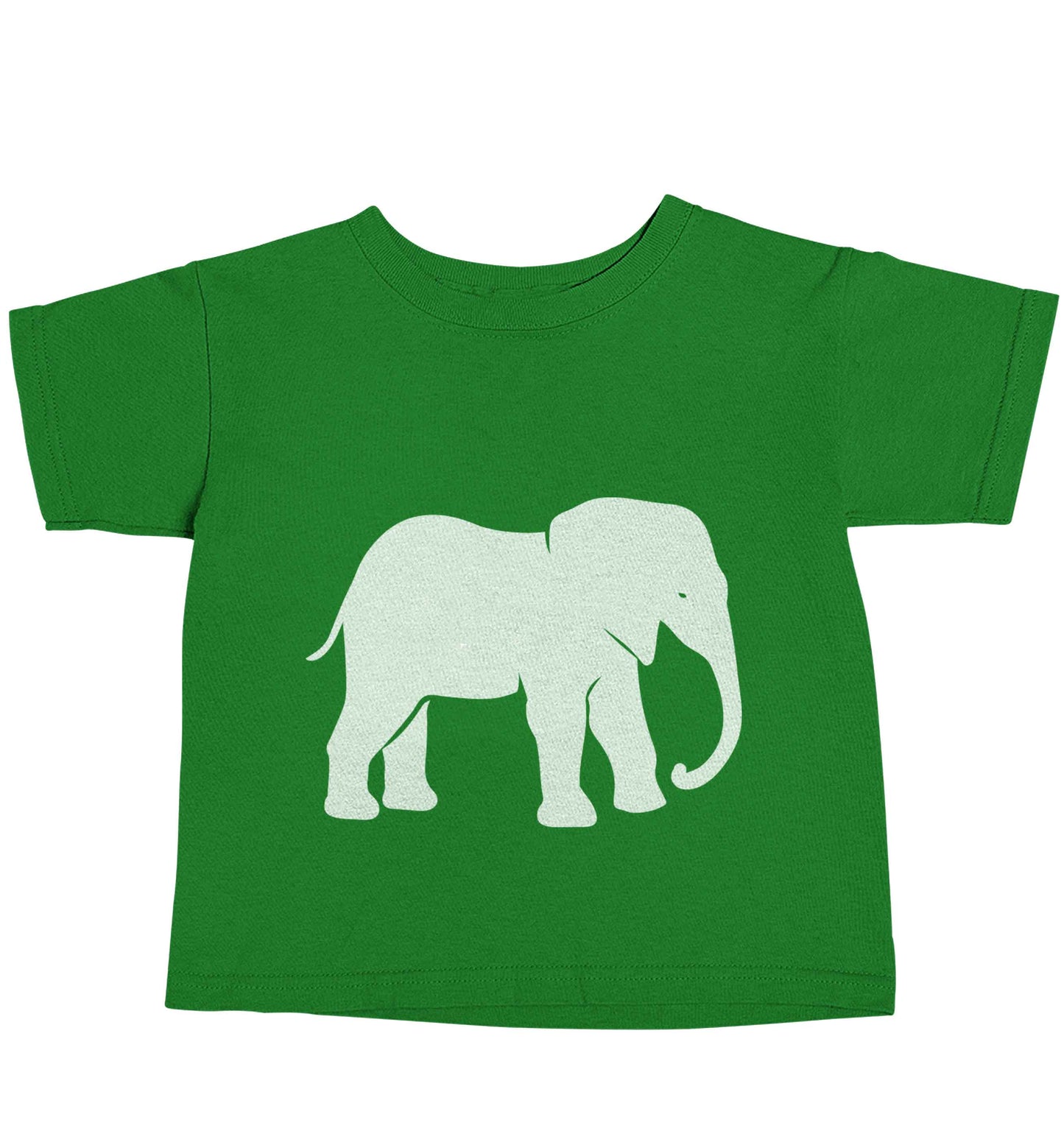 Pink elephant green baby toddler Tshirt 2 Years