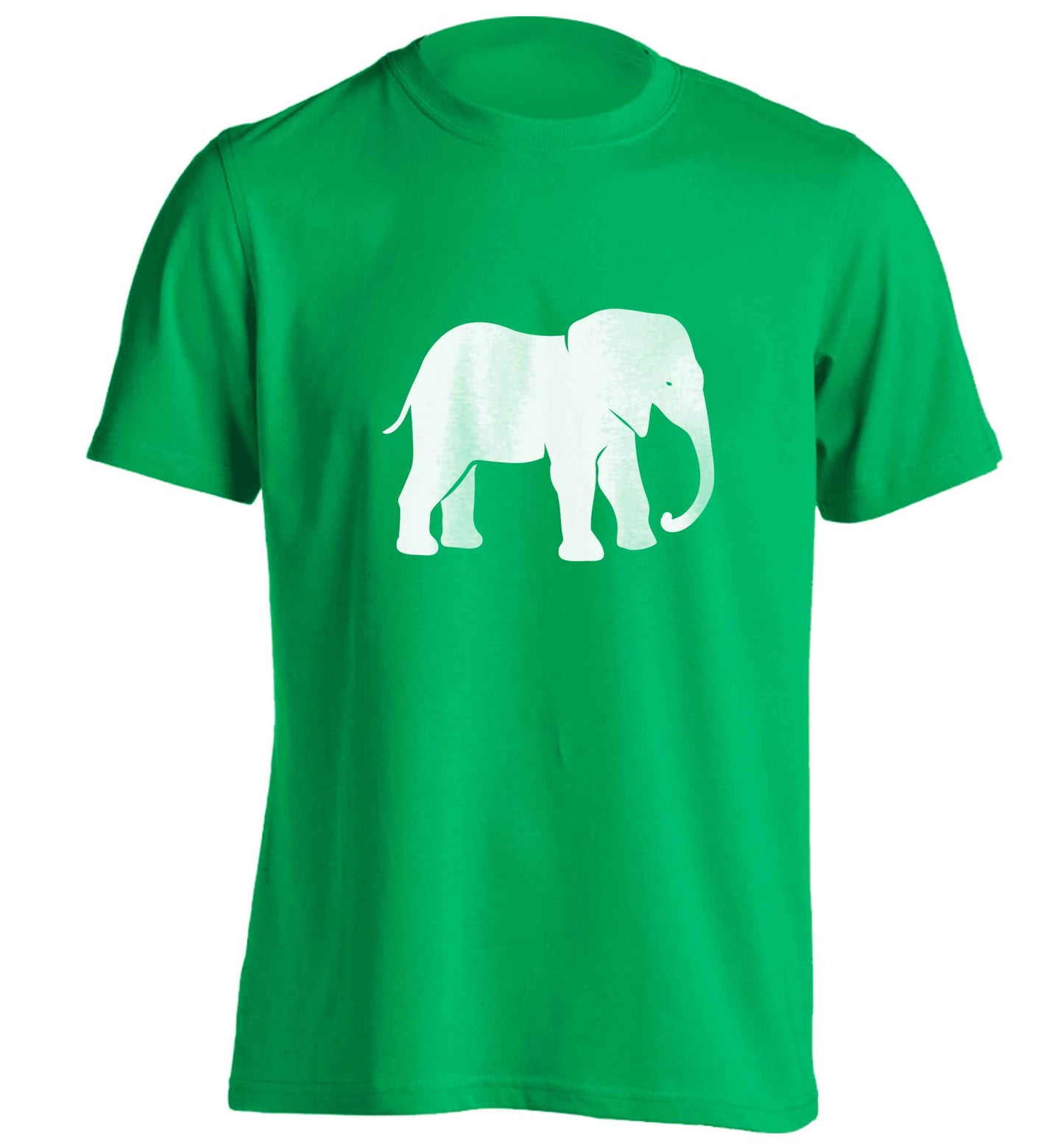 Pink elephant adults unisex green Tshirt 2XL