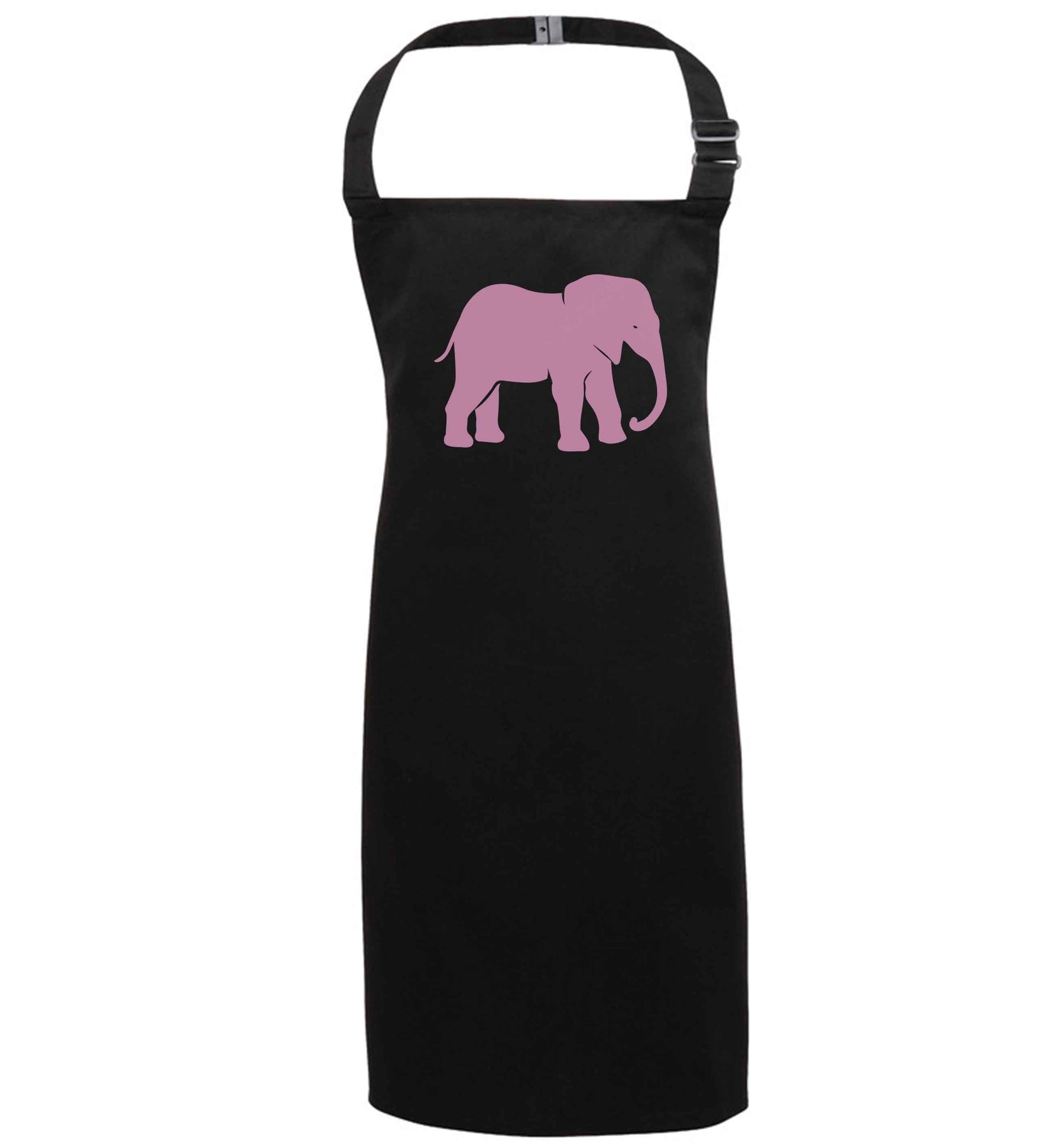 Pink elephant black apron 7-10 years