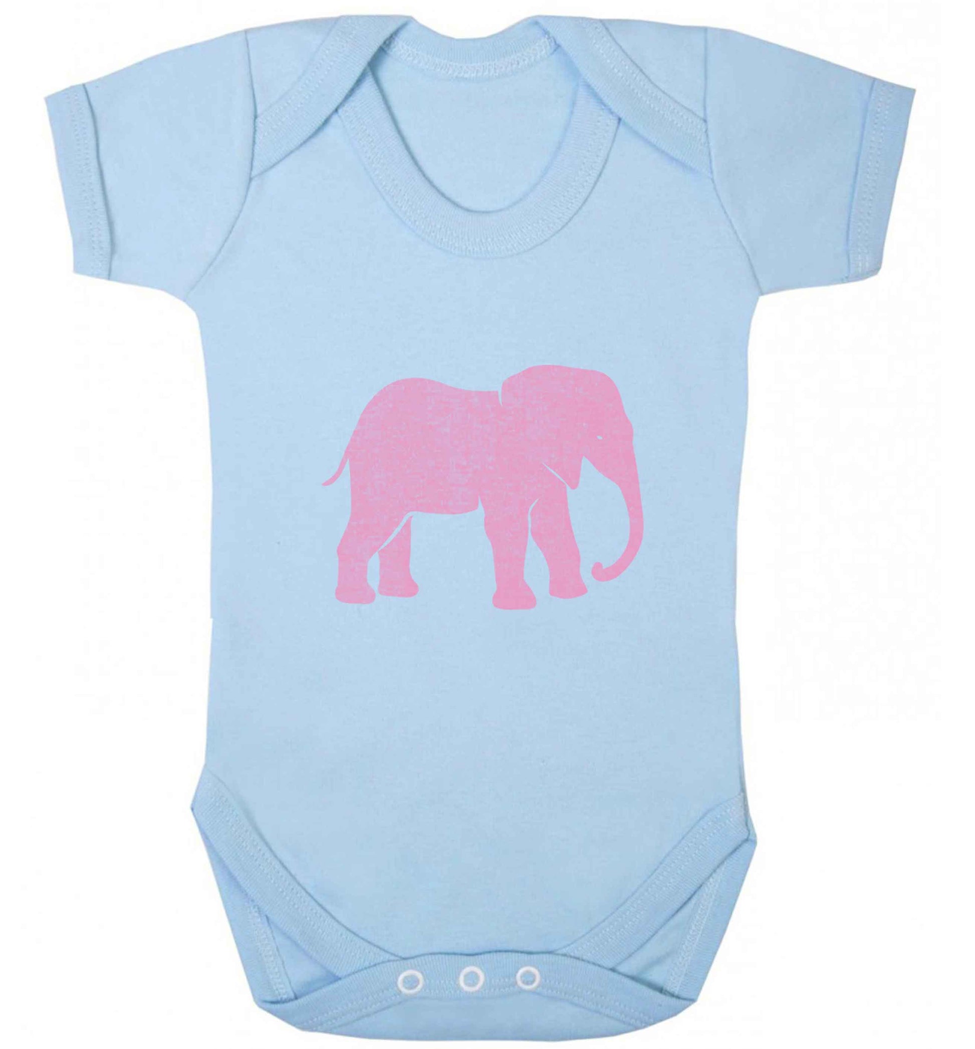 Pink elephant baby vest pale blue 18-24 months
