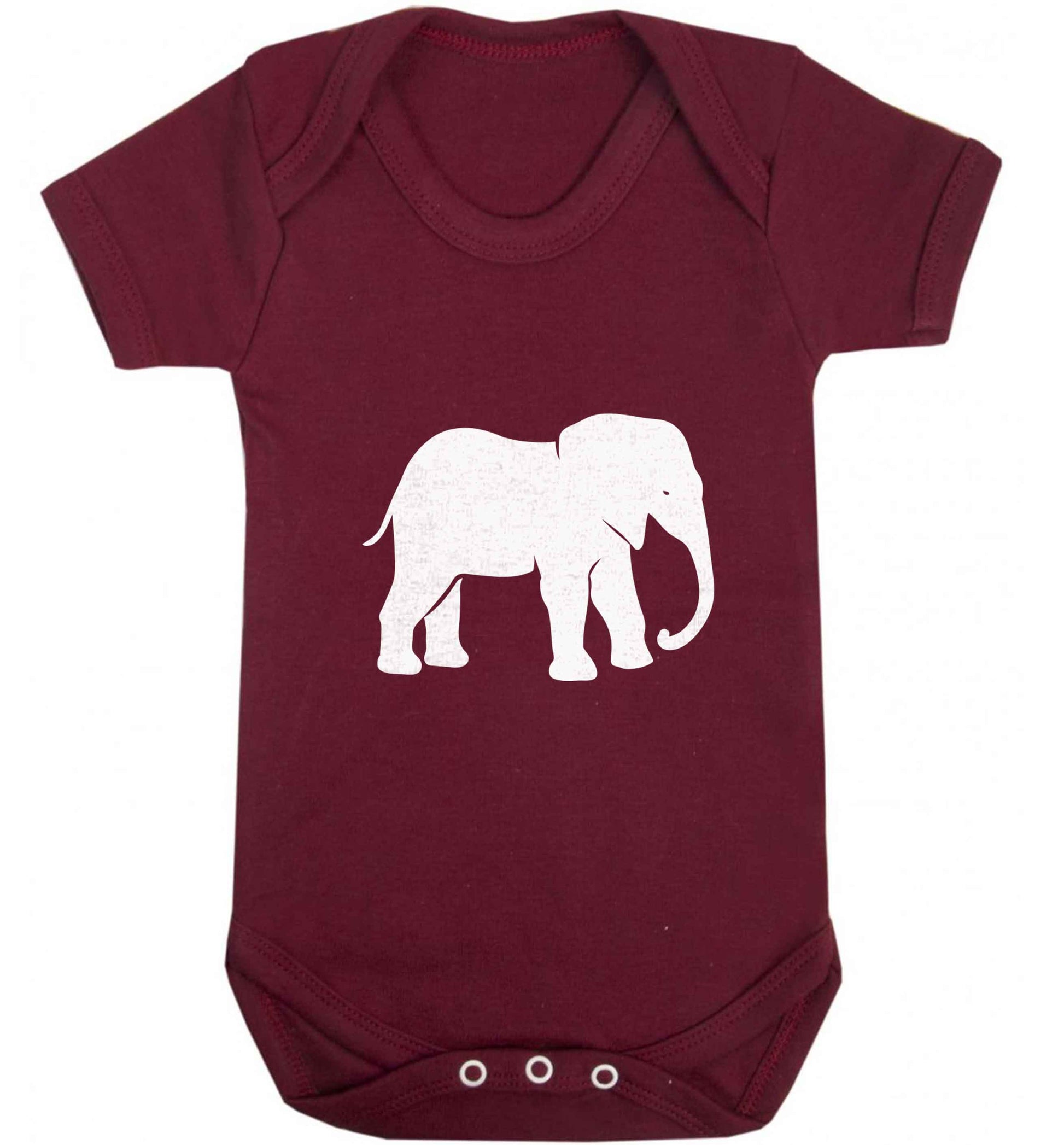Pink elephant baby vest maroon 18-24 months