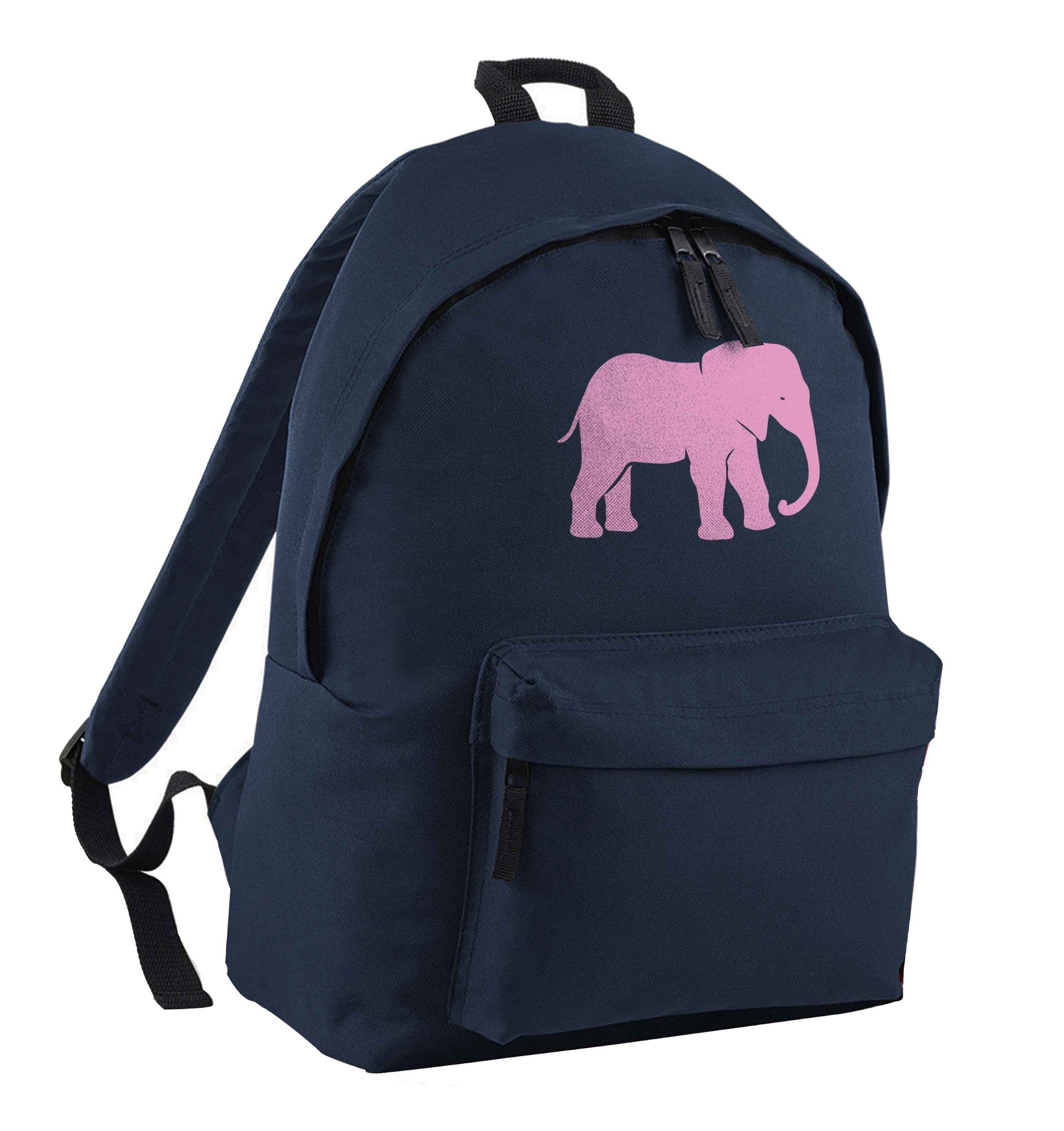 Pink elephant navy children's backpack