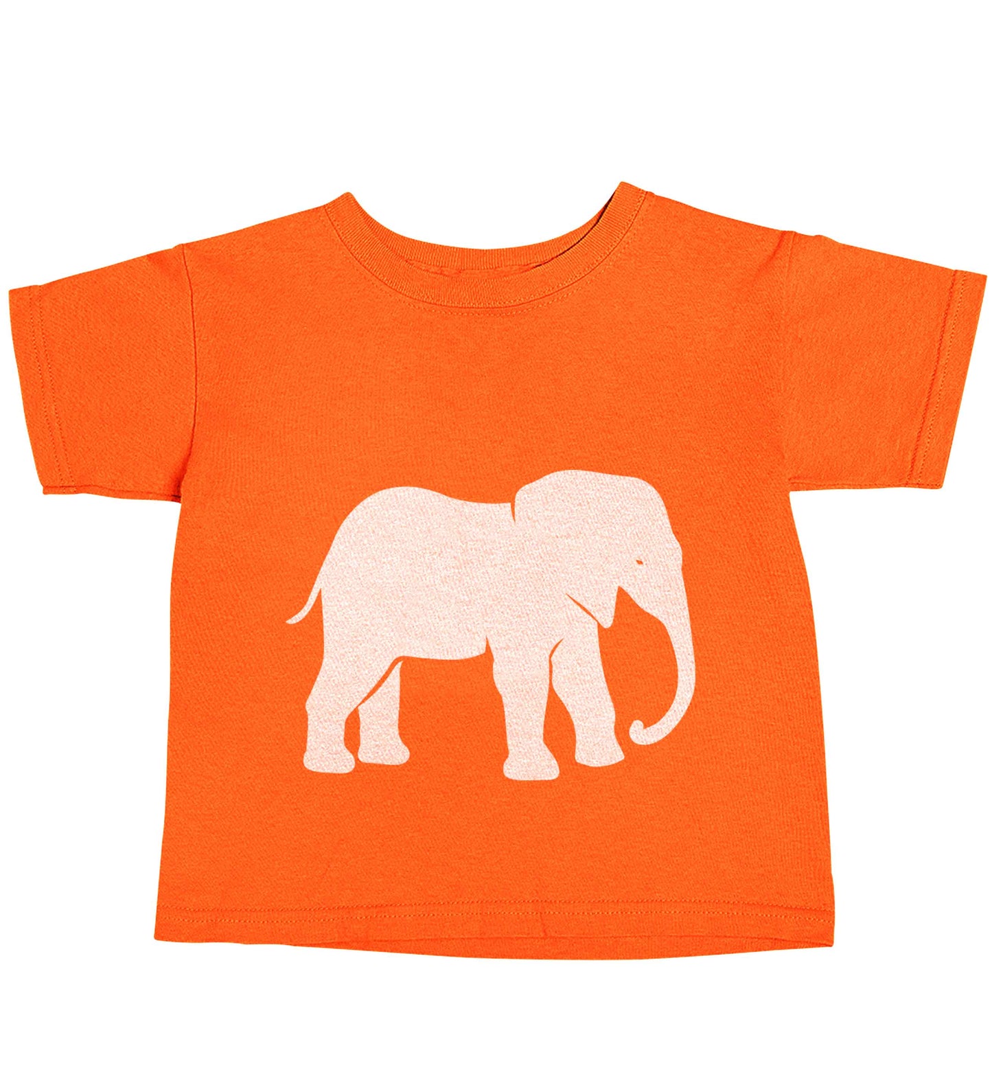 Pink elephant orange baby toddler Tshirt 2 Years