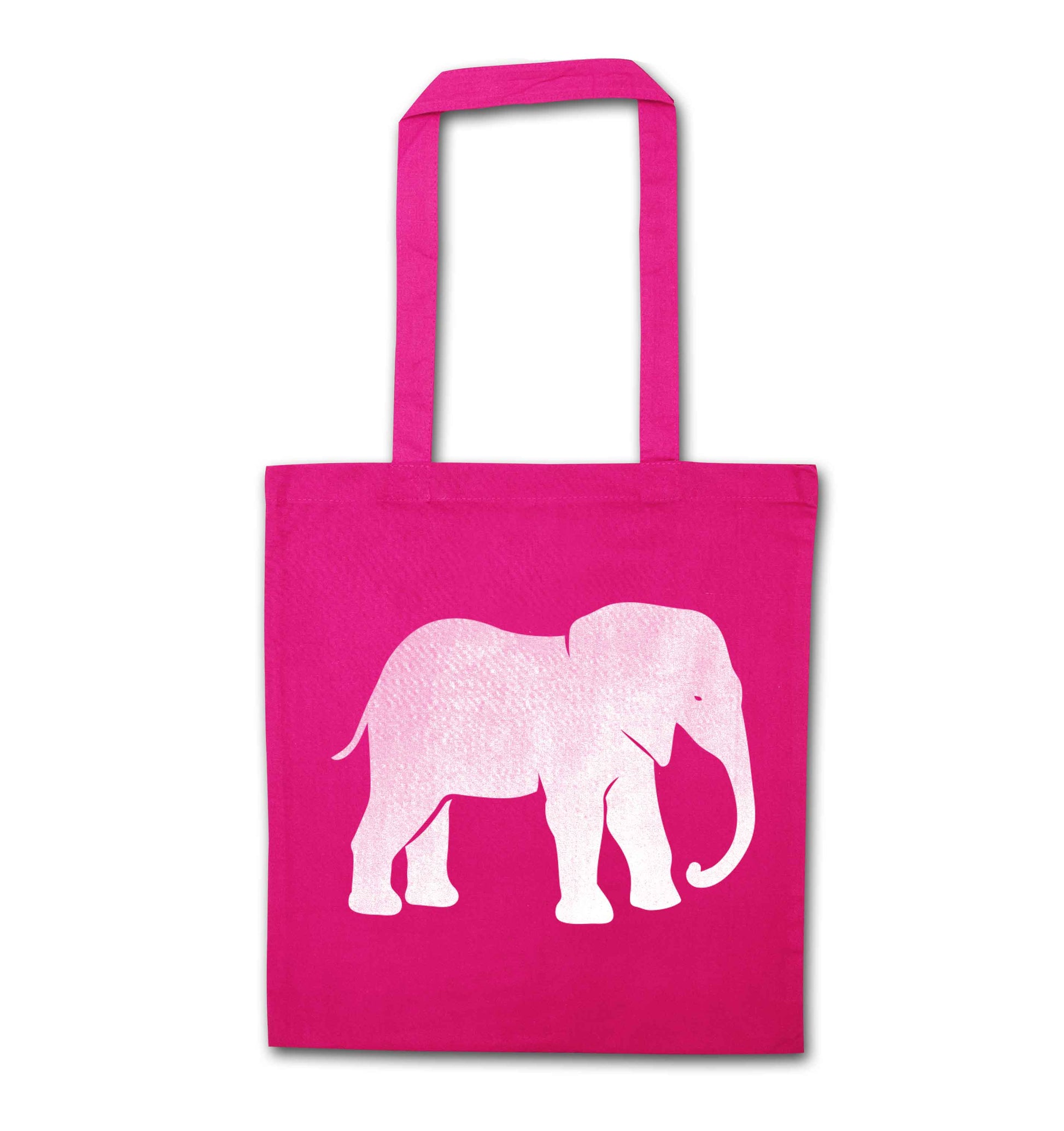 Pink elephant pink tote bag
