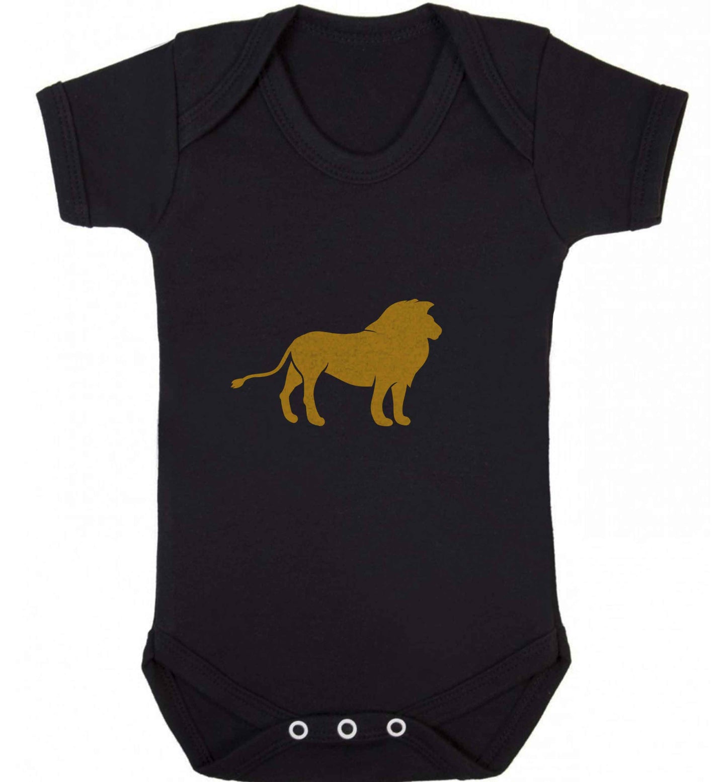 Gold lion baby vest black 18-24 months