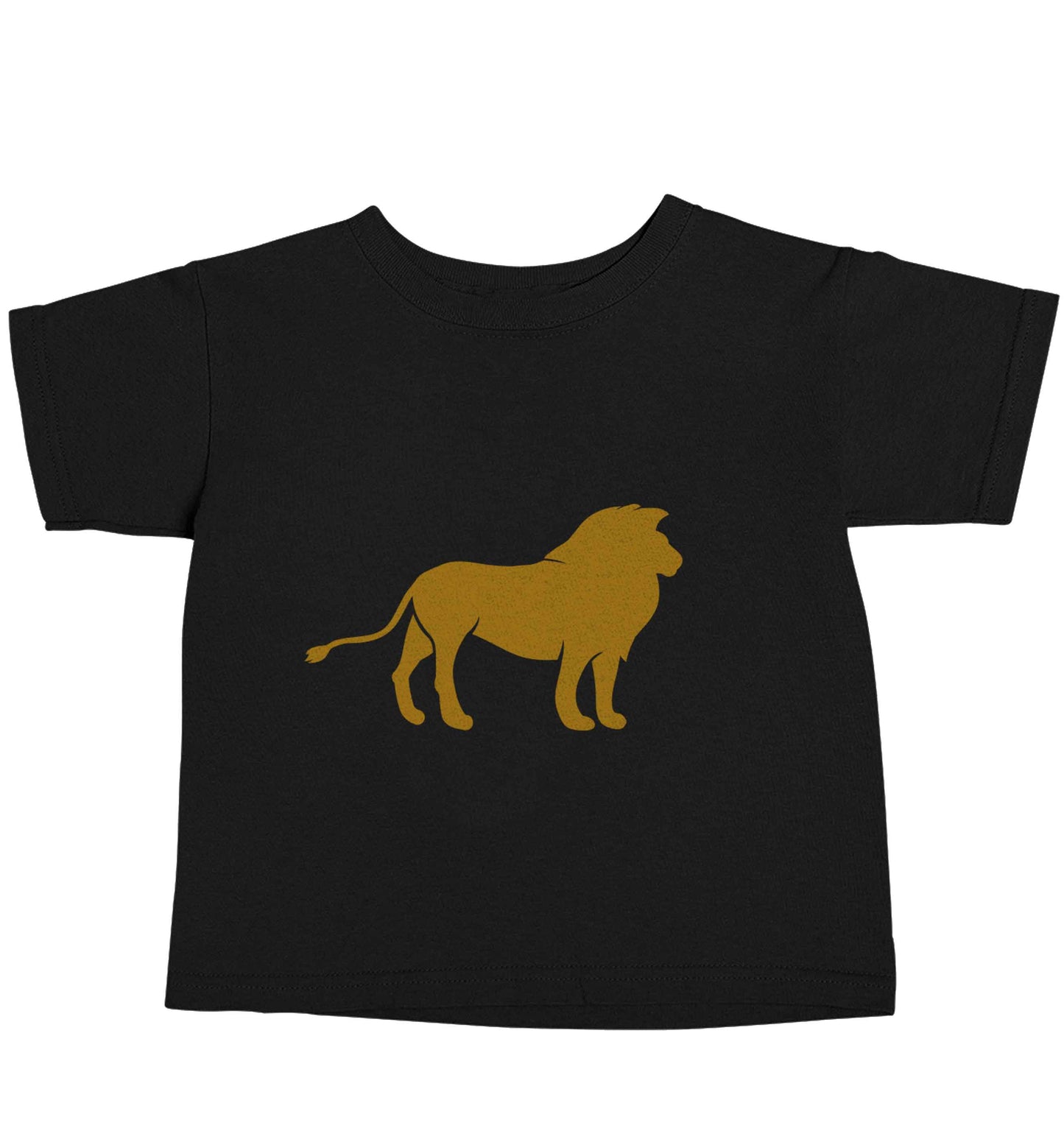 Gold lion Black baby toddler Tshirt 2 years