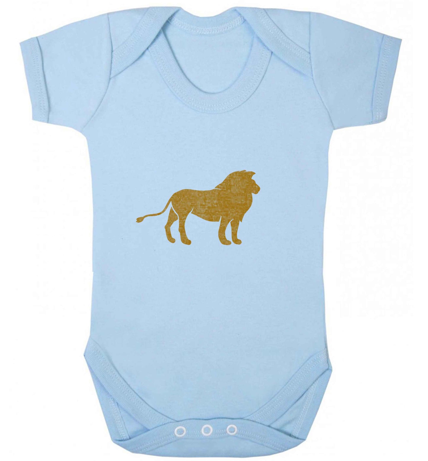 Gold lion baby vest pale blue 18-24 months