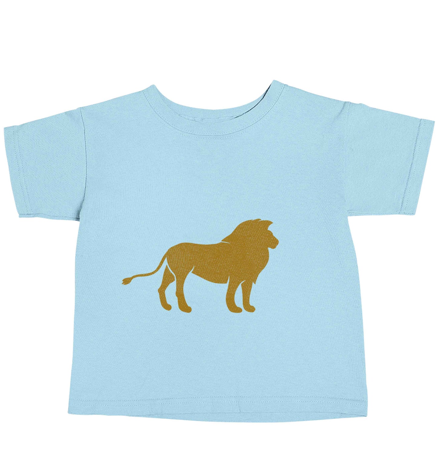 Gold lion light blue baby toddler Tshirt 2 Years