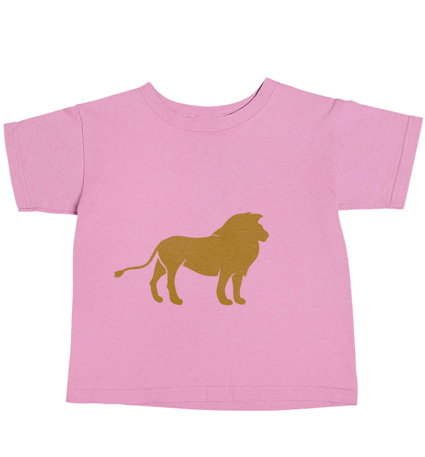 Gold lion light pink baby toddler Tshirt 2 Years