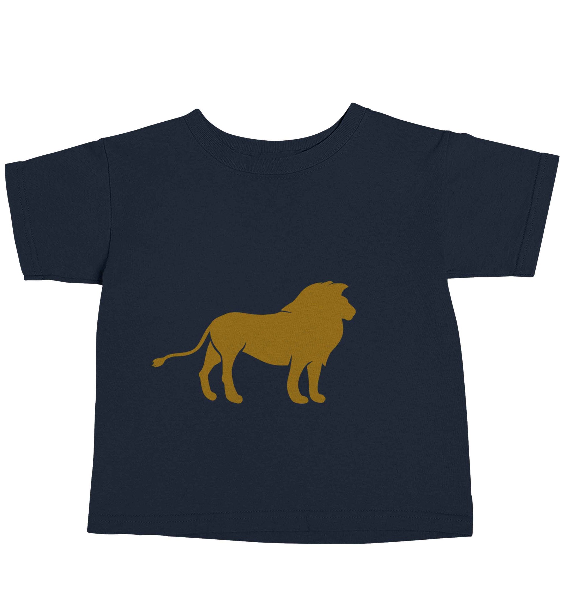 Gold lion navy baby toddler Tshirt 2 Years