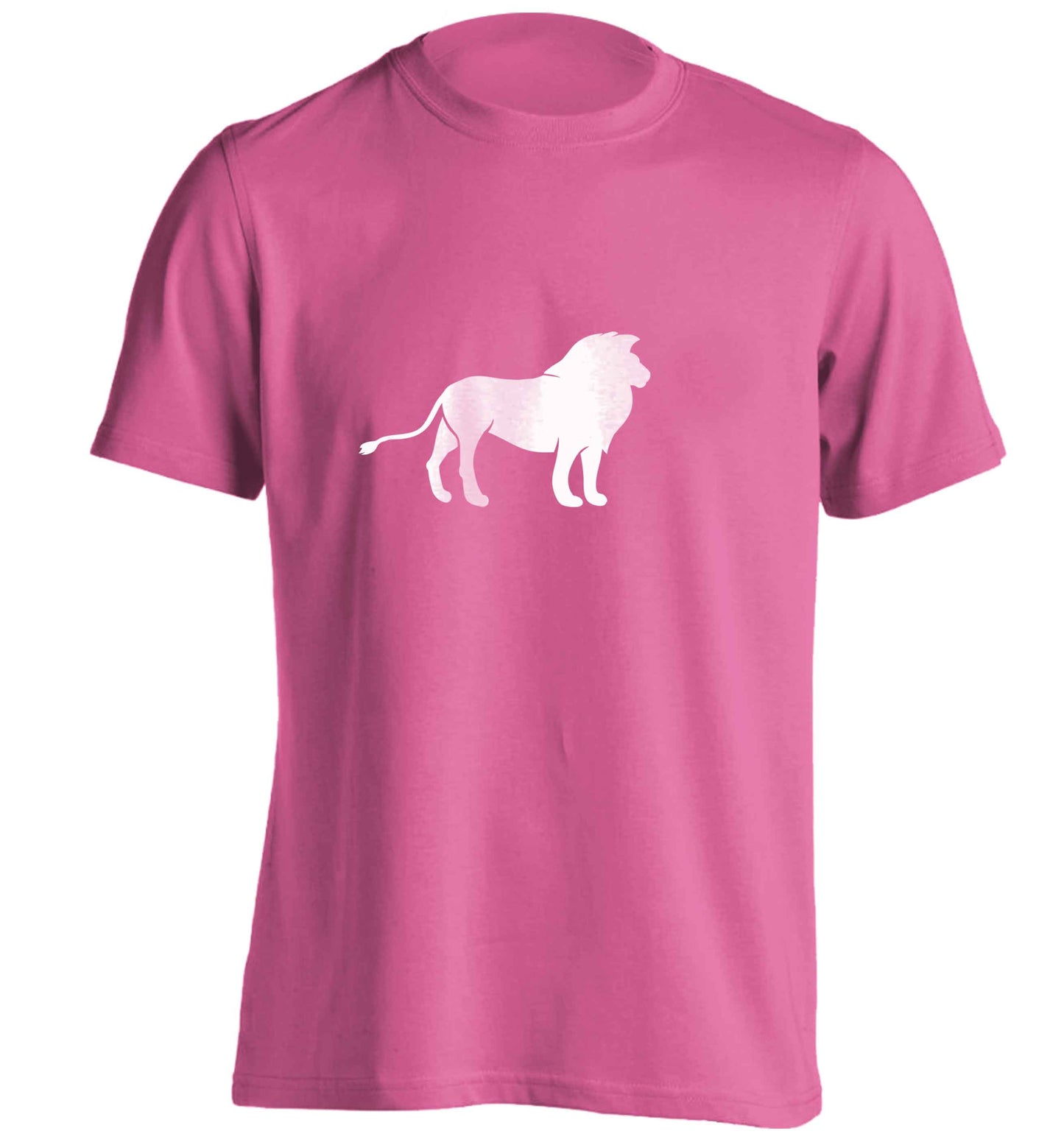 Gold lion adults unisex pink Tshirt 2XL