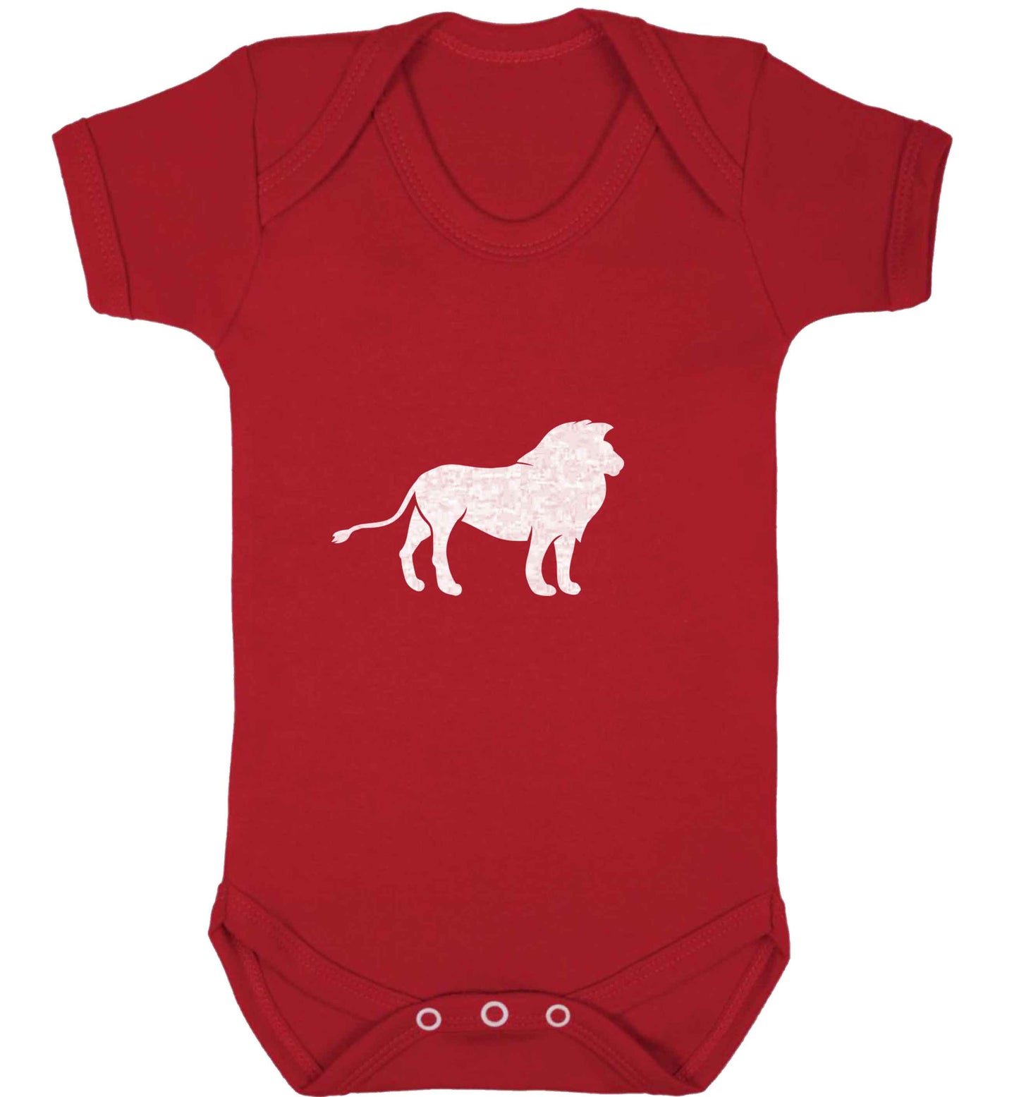 Gold lion baby vest red 18-24 months
