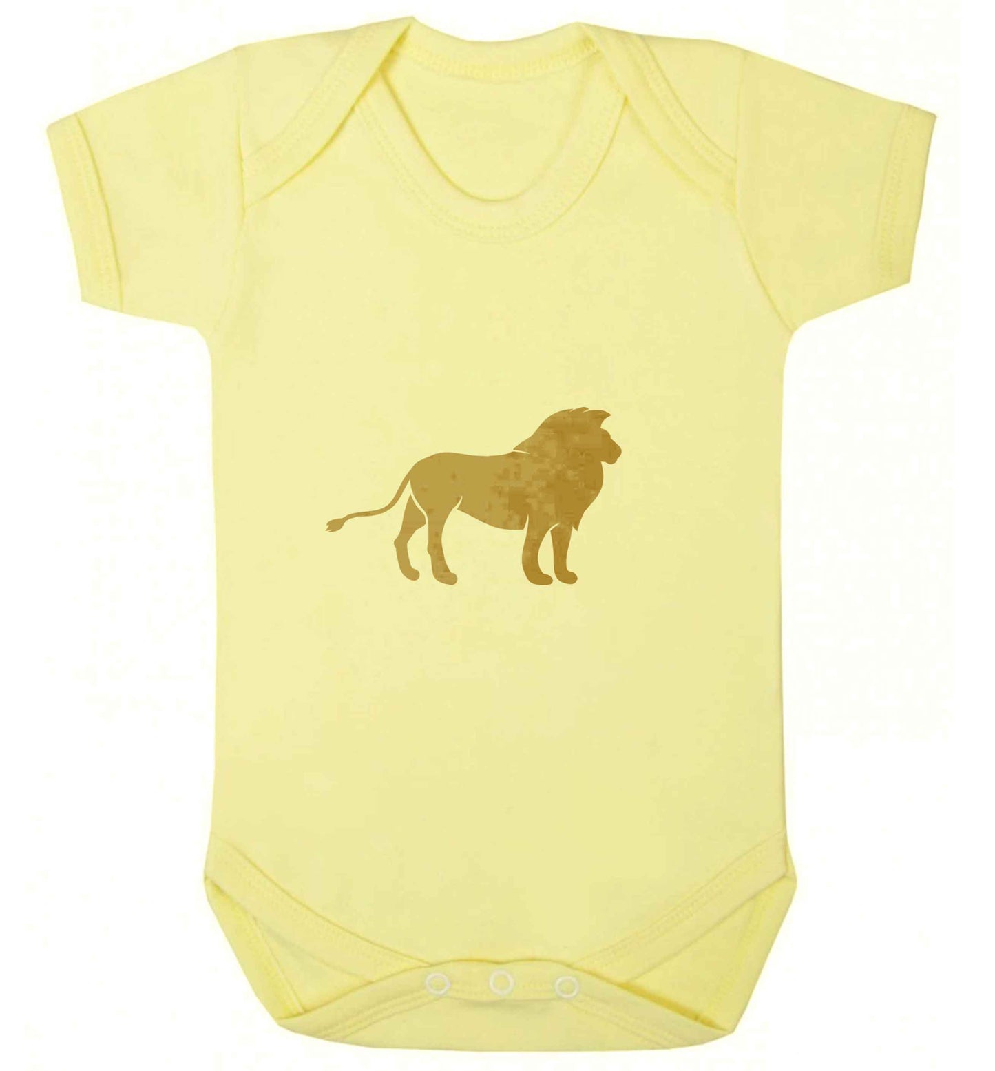 Gold lion baby vest pale yellow 18-24 months