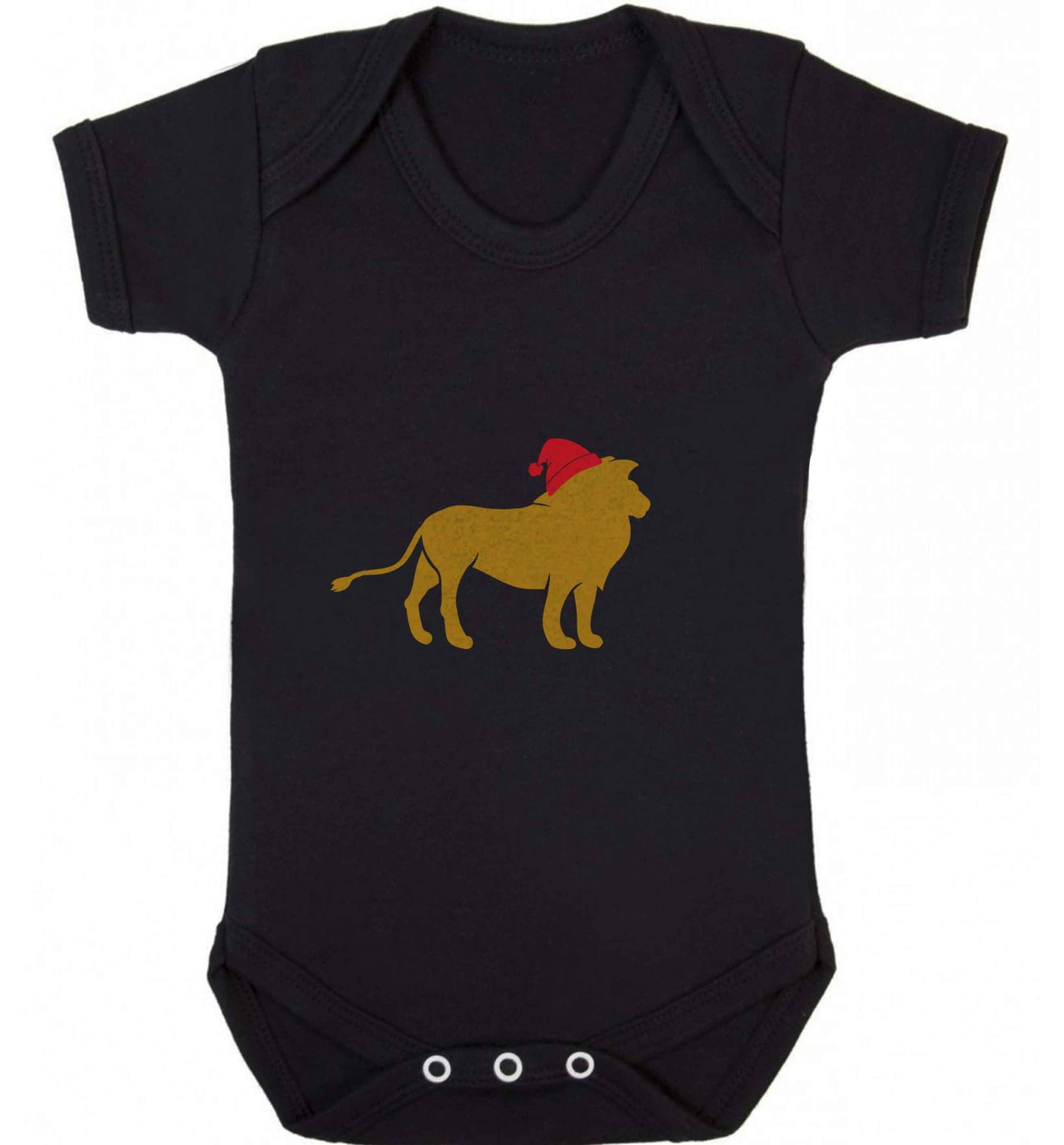 Gold lion santa baby vest black 18-24 months