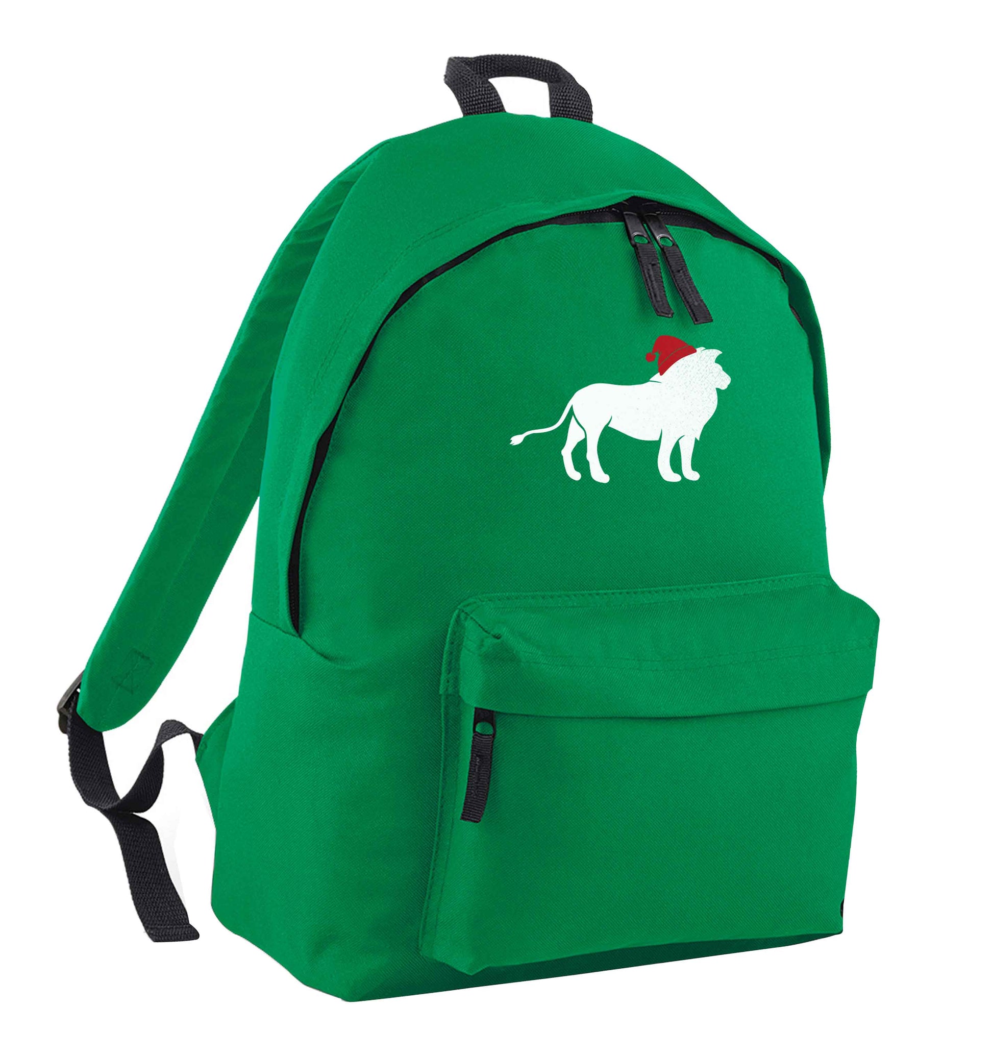 Gold lion santa green adults backpack